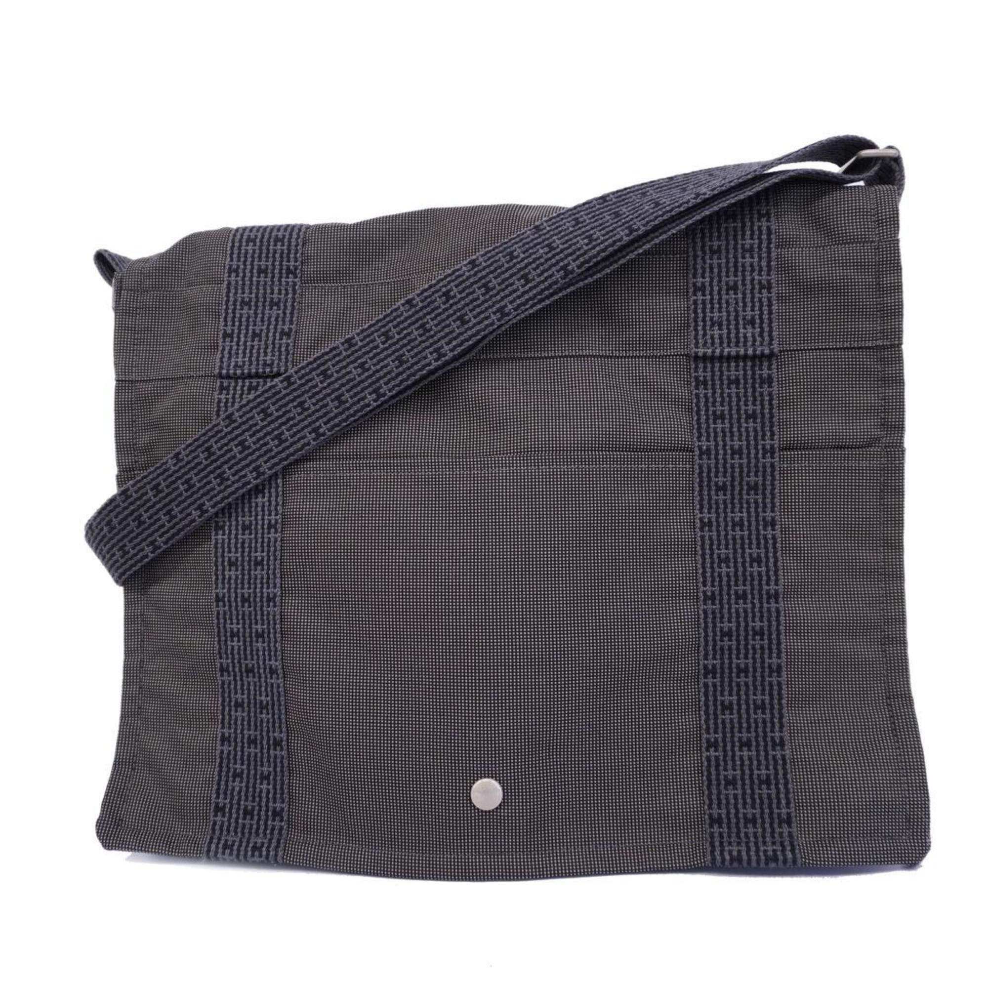 image of Hermes Shoulder Bag Air Line Bassus Mm Canvas Grey Men's Women's