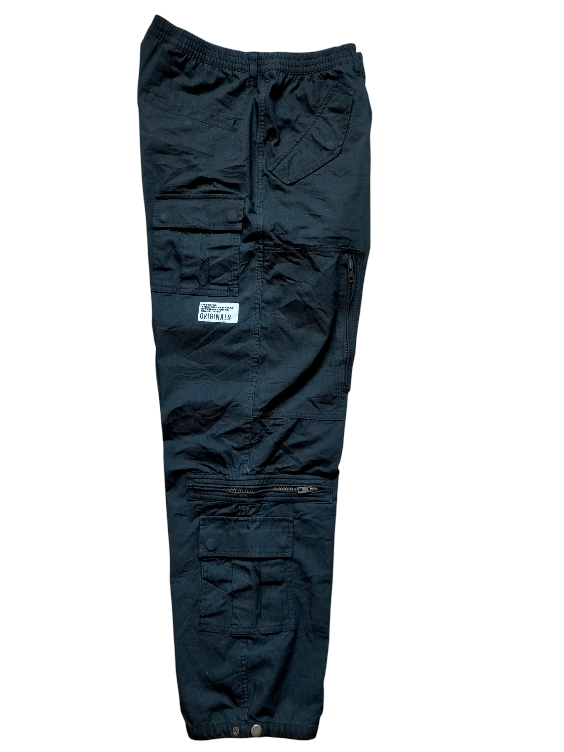 thisisneverthat Thisisneverthat Multipocket cargo Zipped black Pants Size US 32 / EU 48 - 4 Thumbnail