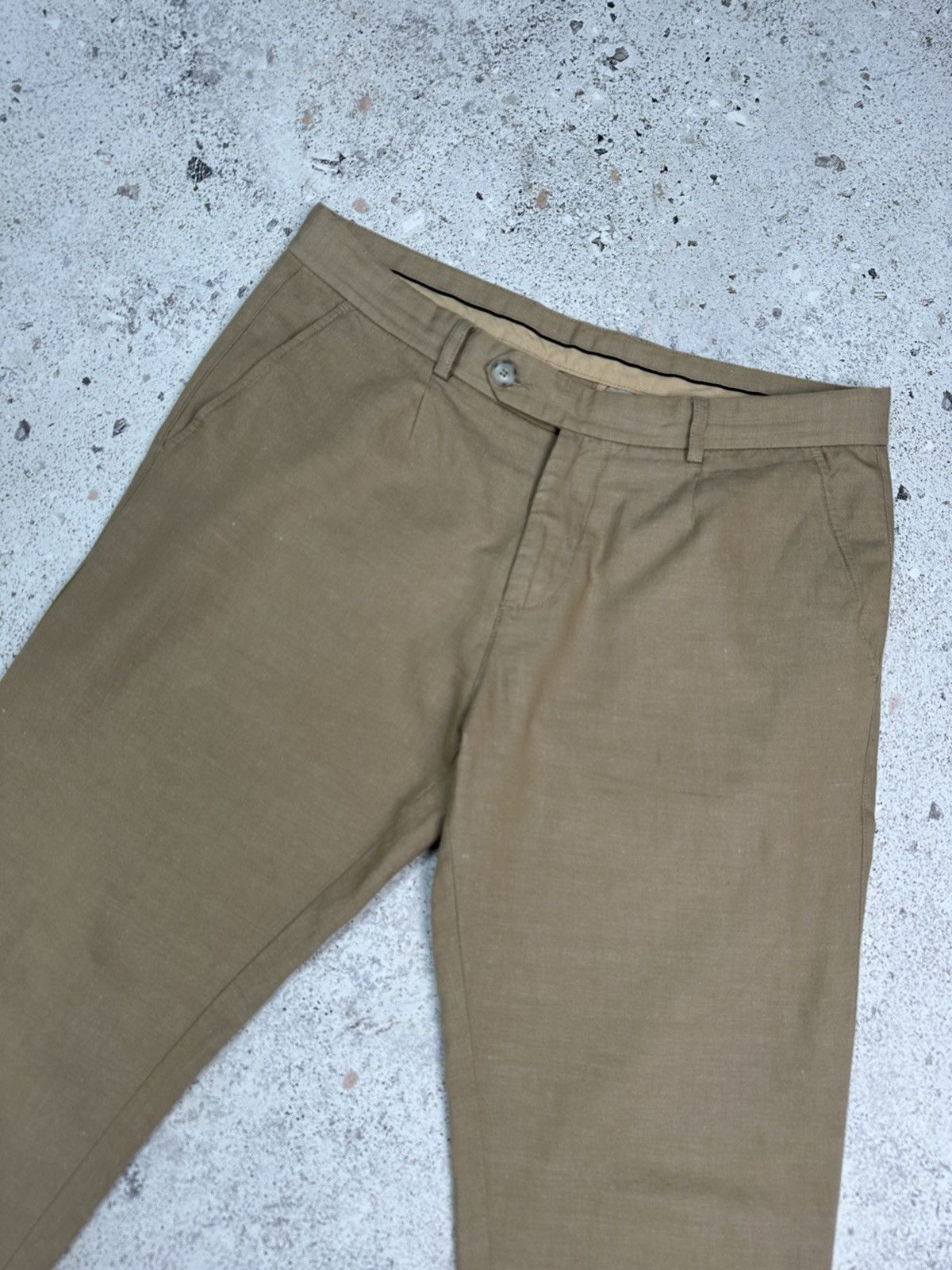 Lacoste Lacoste Cotton-Linen Trousers Men 34 Pants beige M L Size US 34 / EU 50 - 7 Thumbnail