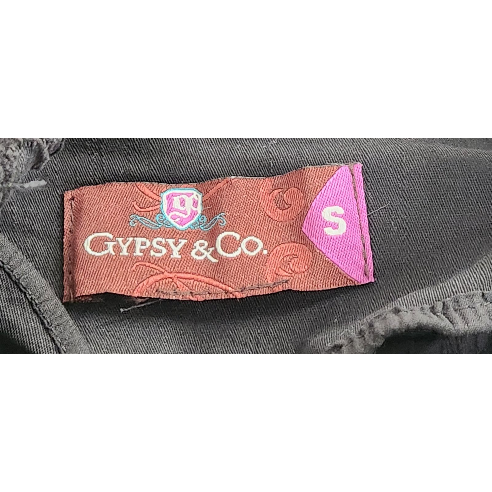 Other Gypsy & Co Black Embroidered Floral Band Collar Jacket Small Size S / US 4 / IT 40 - 3 Thumbnail