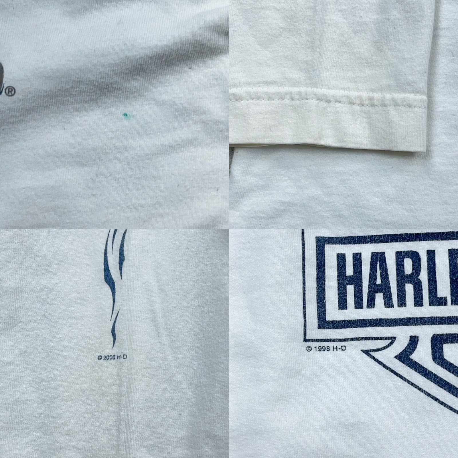 Harley Davidson VINTAGE Harley-Davidson Shirt Women M White Long Sleeve Tee Tattoo 90s Logo Graphic Print Size M / US 6-8 / IT 42-44 - 8 Thumbnail