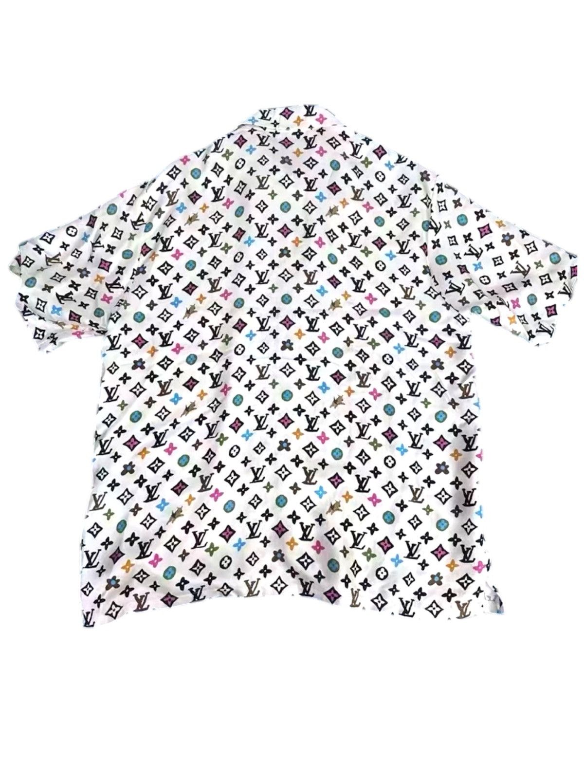 Louis Vuitton × Tyler The Creator Louis Vuitton Tyler L Short Sleevs Monogram Silk Dress Shirt Size US L / EU 52-54 / 3 - 2 Thumbnail