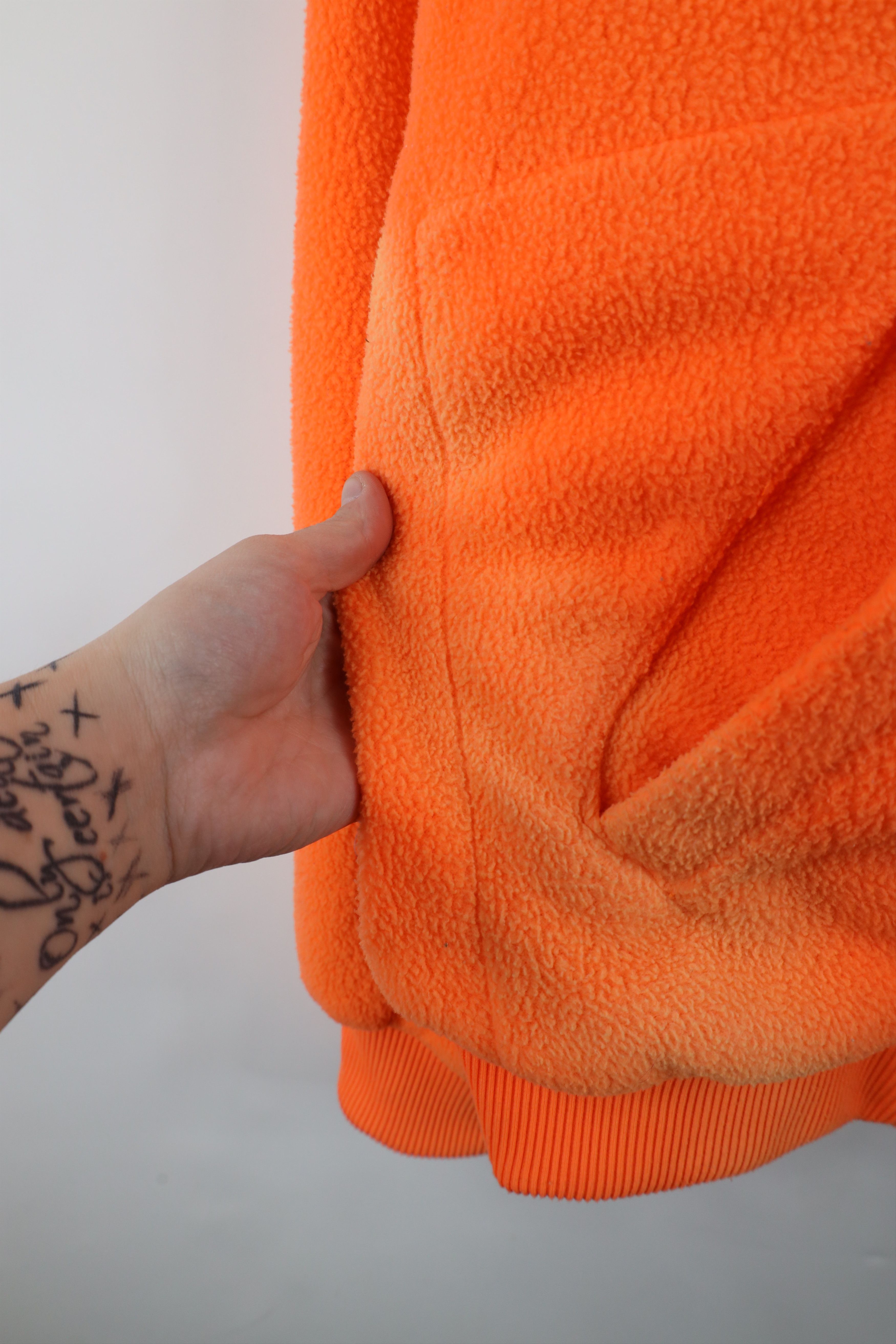Vintage Vintage 90s Chamois Cloth Lined Fleece Jacket Blaze Orange Size US XL / EU 56 / 4 - 8 Thumbnail