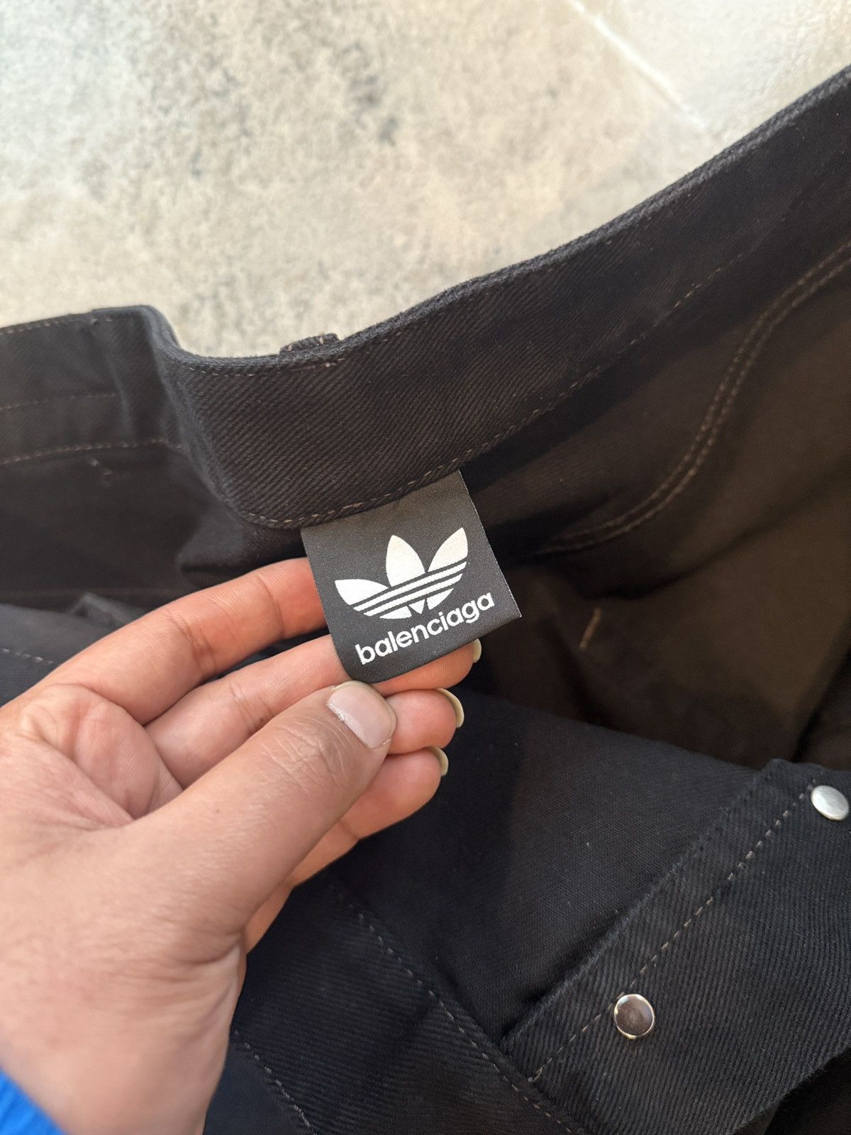 Adidas × Balenciaga Balenciaga x Adidas Black stripe Baggy Jeans Size US 32 / EU 48 - 5 Thumbnail