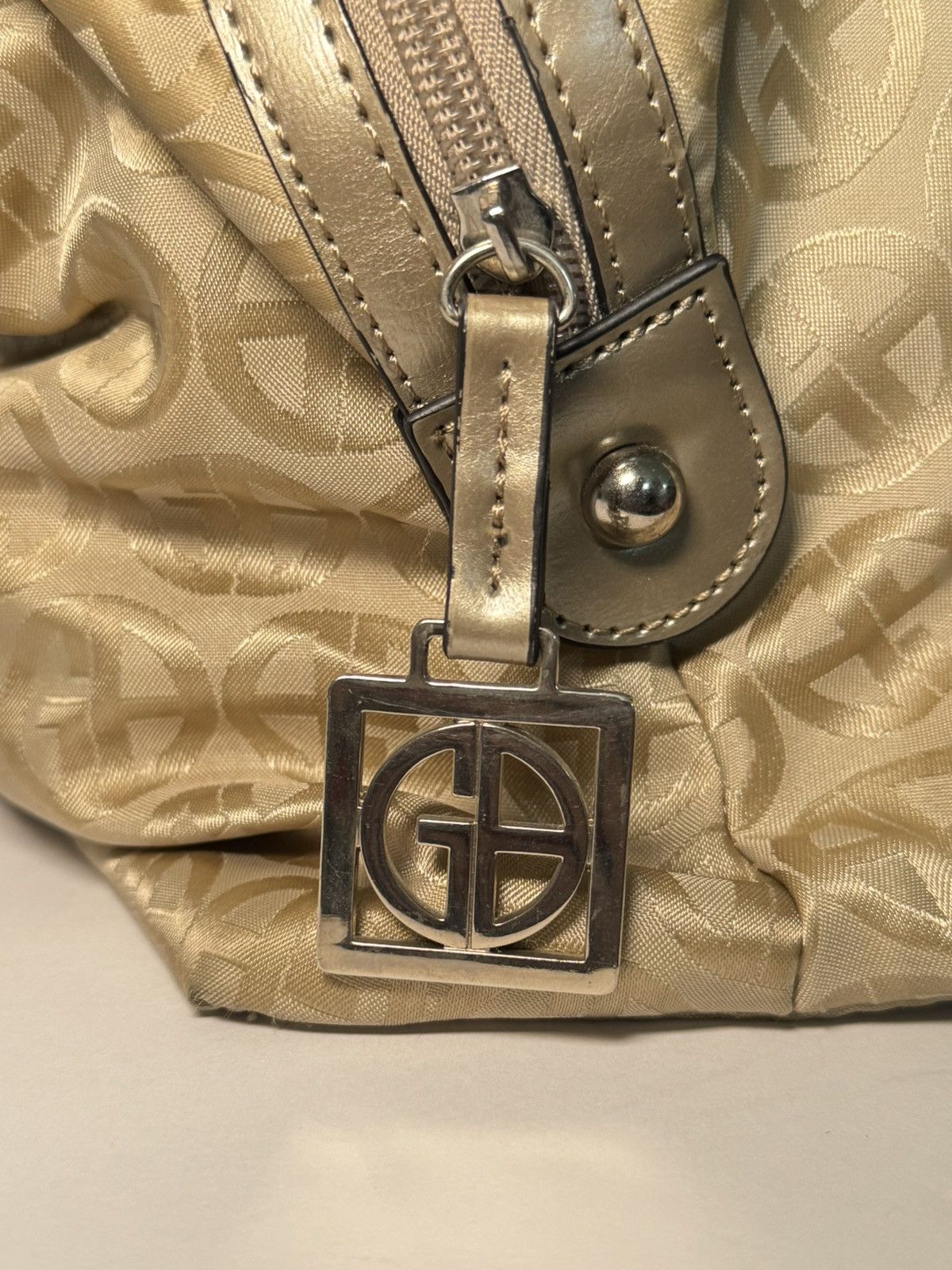 Giani Bernini Vintage Giani Bernini Gold Tan Monogram Handbag Size ONE SIZE - 6 Thumbnail