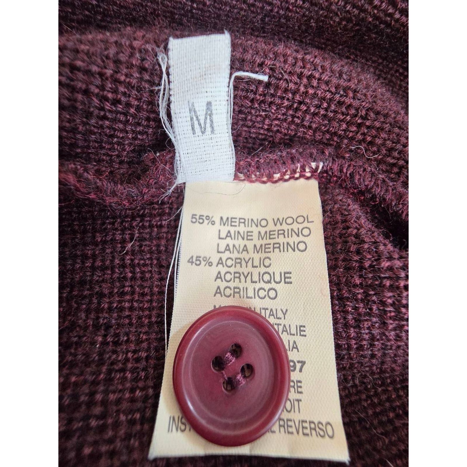 & Other Stories Raffi merino wool Sweater pocket Maroon M A001403 Size M / US 6-8 / IT 42-44 - 5 Thumbnail