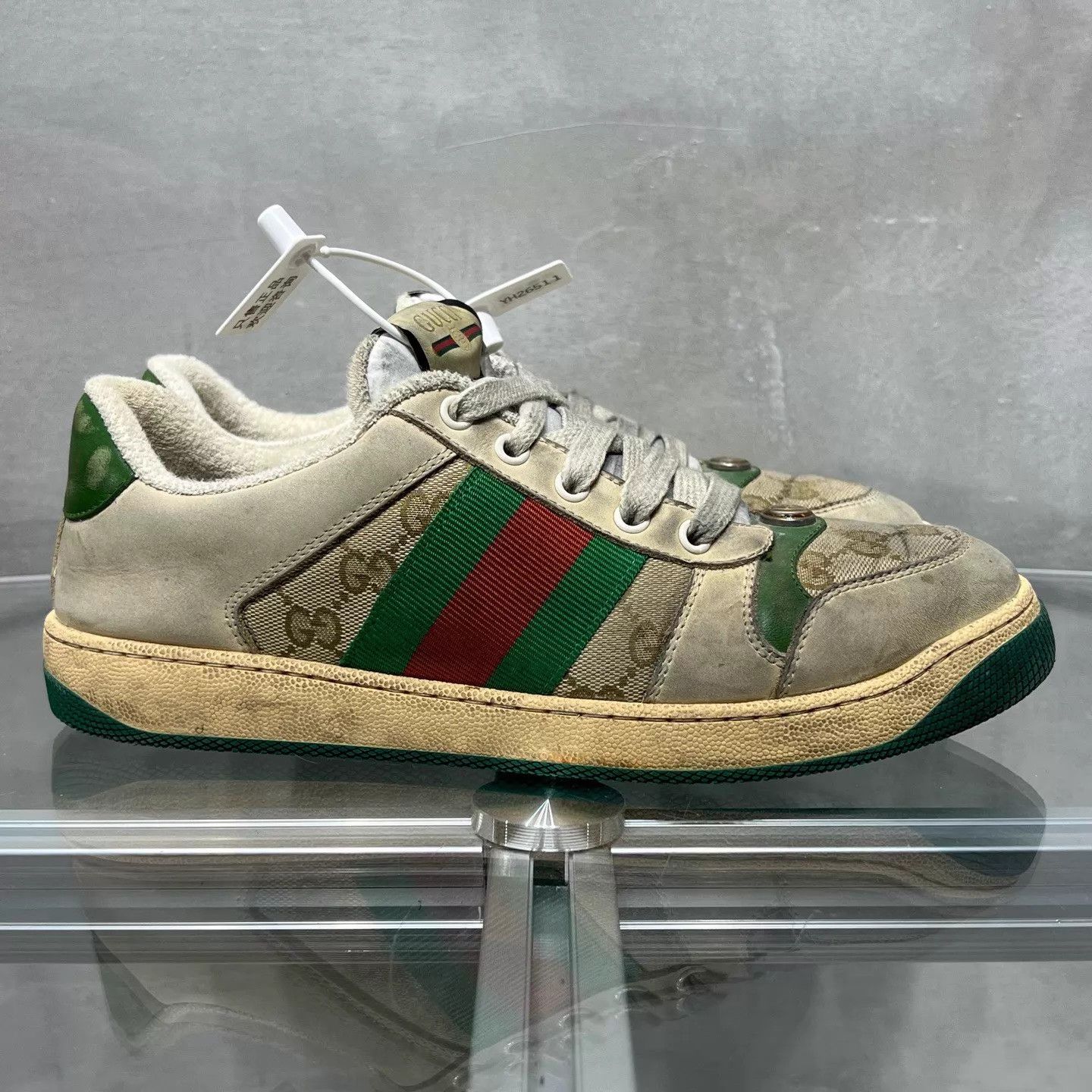 Gucci Gucci Enamel Dirty Green Sneakers UK6.5 (40.5) Size US 7.5 / EU 40-41 - 4 Thumbnail