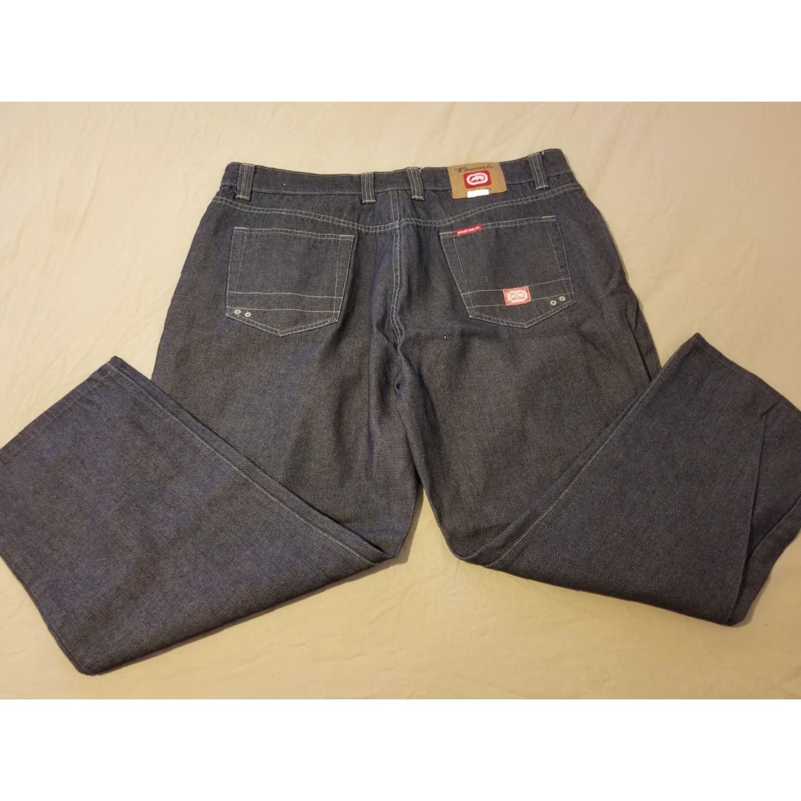 Ecko Unltd. VINTAGE Ecko Unlimited Jeans Denim 42x28 28in Inseam 5-Pocket Men Blue 90s Hip Hop Wide-Leg Jeans Mens Size US 42 / EU 58 - 2 Thumbnail