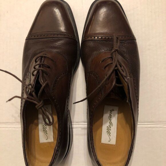 Mezlan MEZLAN MEN'S BROWN LEATHER LACE UP DRESS SHOES SIZE: 8 Size US 8 / EU 41 - 10 Thumbnail
