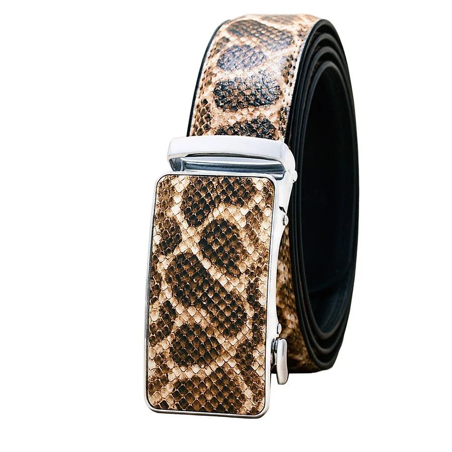Japanese Brand × Leather Snake Pattern Leather Automatic Buckle Belt Size ONE SIZE - 2 Thumbnail