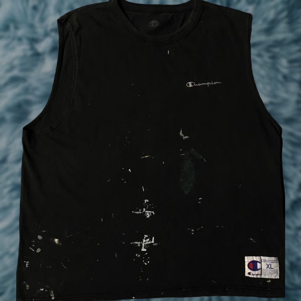Champion VINTAGE Champion 90s Tank Top XL Grunge Surf Skate Biker PE Gym Black Size US XL / EU 56 / 4 - 1 Thumbnail