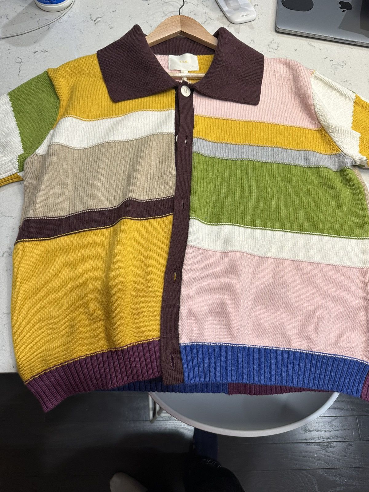 Vintage Vintage Knit Shirt Size US L / EU 52-54 / 3 - 6 Thumbnail