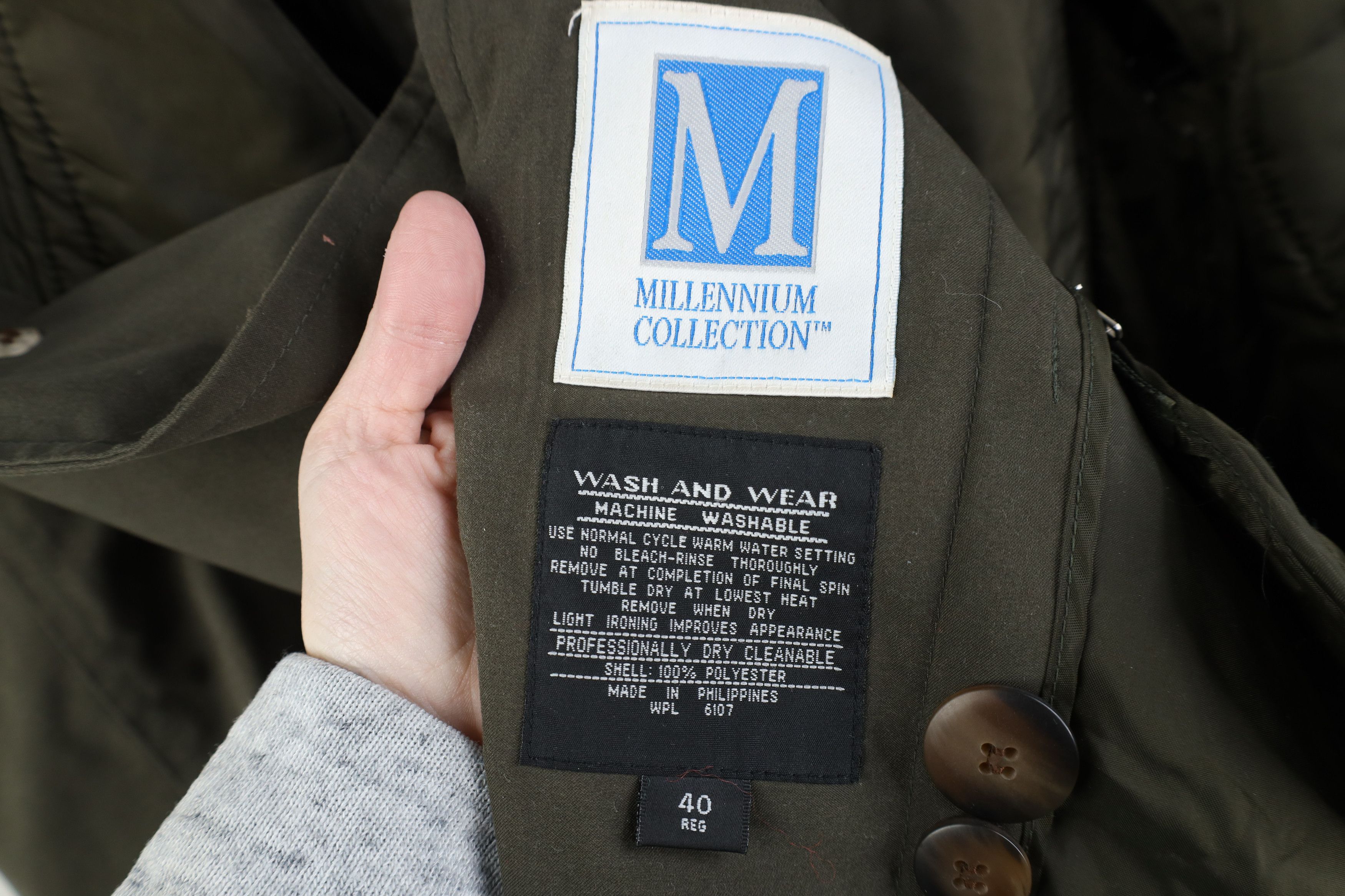 Vintage Vintage 90s Streetwear Lined Microfiber Trench Coat Jacket Size US XXL / EU 58 / 5 - 12 Thumbnail