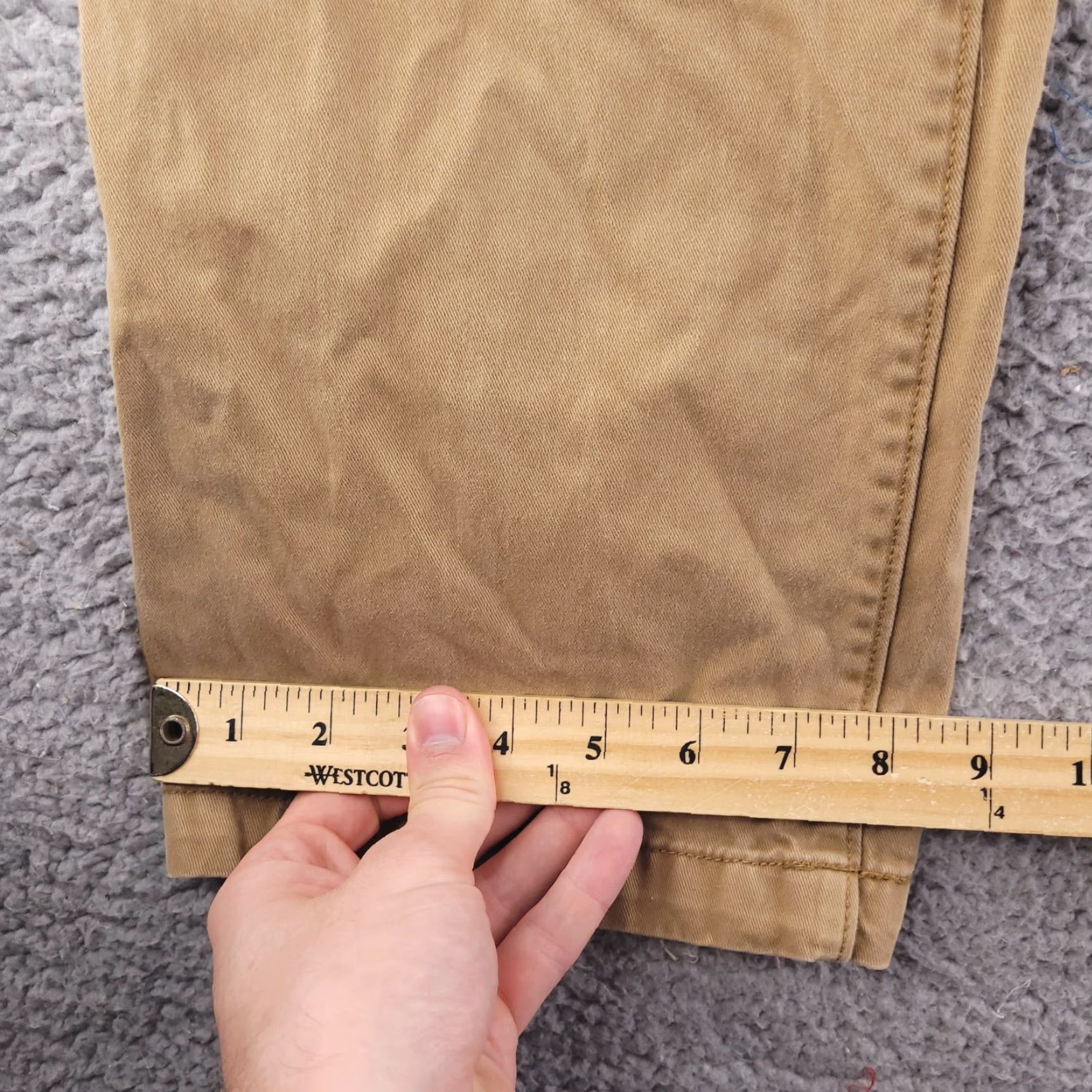 Eddie Bauer Eddie Bauer Pants Mens 33x32 Beige Chino Straight Flat Front Regular Washed Vintage? No Size US 33 - 6 Thumbnail