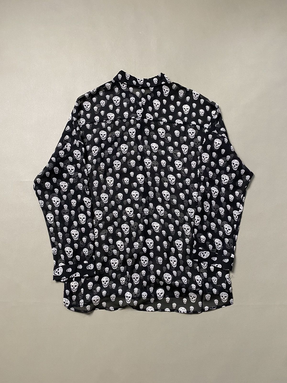 Hysteric Glamour × If Six Was Nine × Le Grande Bleu (L.G.B.) UGIZ Skull Full Printed Gothic Mesh Button Shirt Size US L / EU 52-54 / 3 - 6 Thumbnail