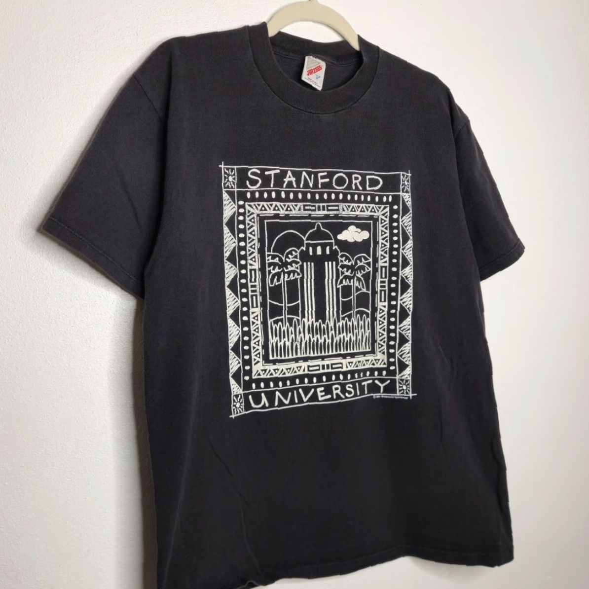 Jerzees VINTAGE Stanford University Jerzees Large Black 90s Art College Sports Shirt Size US L / EU 52-54 / 3 - 2 Thumbnail