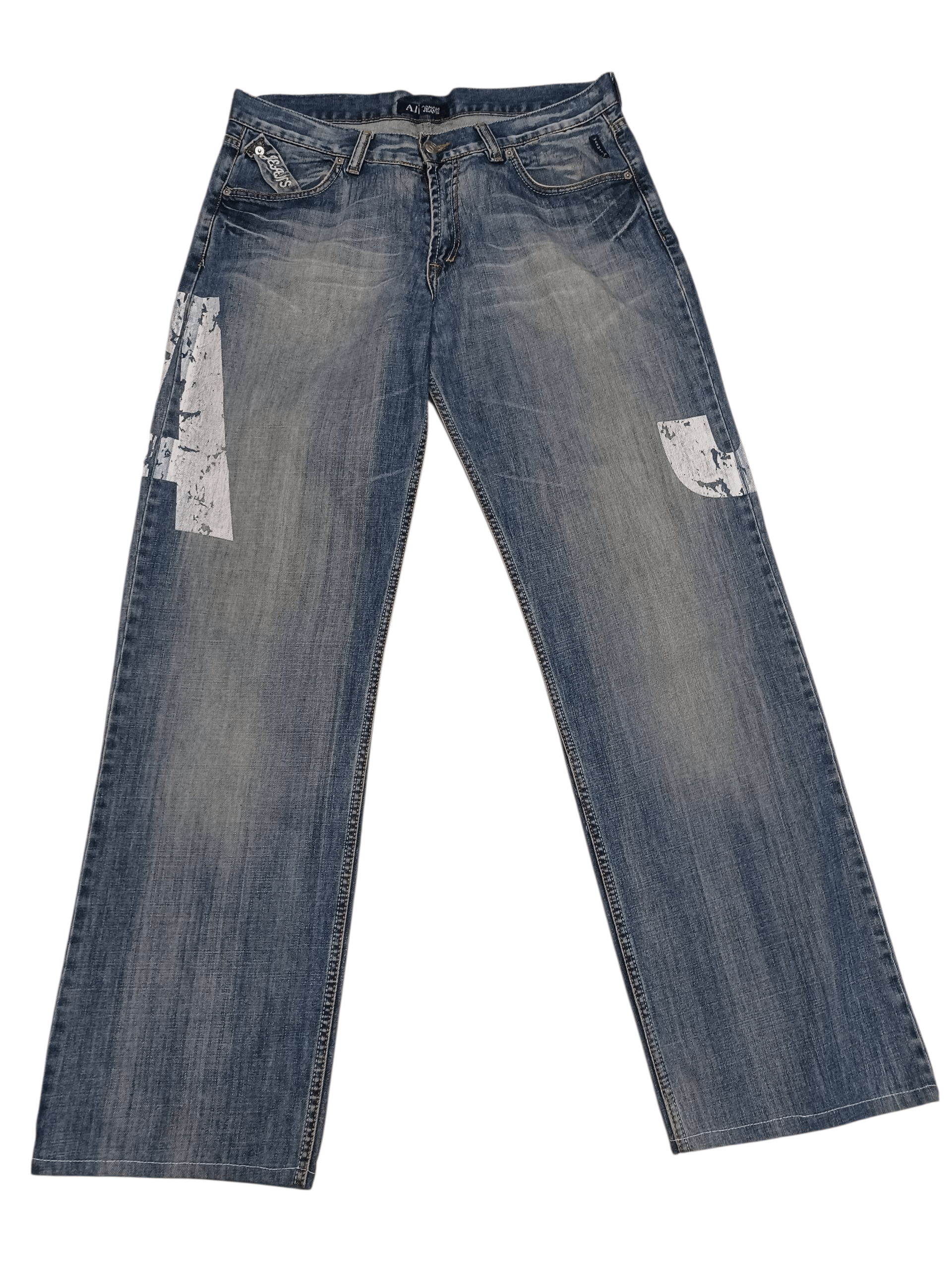 Armani ARMANI JEANS FIRE BIG LOGO AVANT GARDE JEANS DENIM Size US 36 / EU 52 - 3 Thumbnail