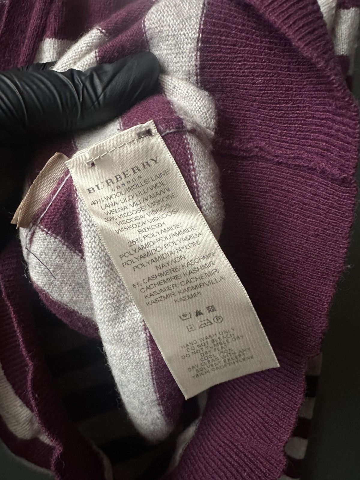 Burberry Burberry Knight Logo Striped Cardigan Sweater Size M / US 6-8 / IT 42-44 - 6 Thumbnail