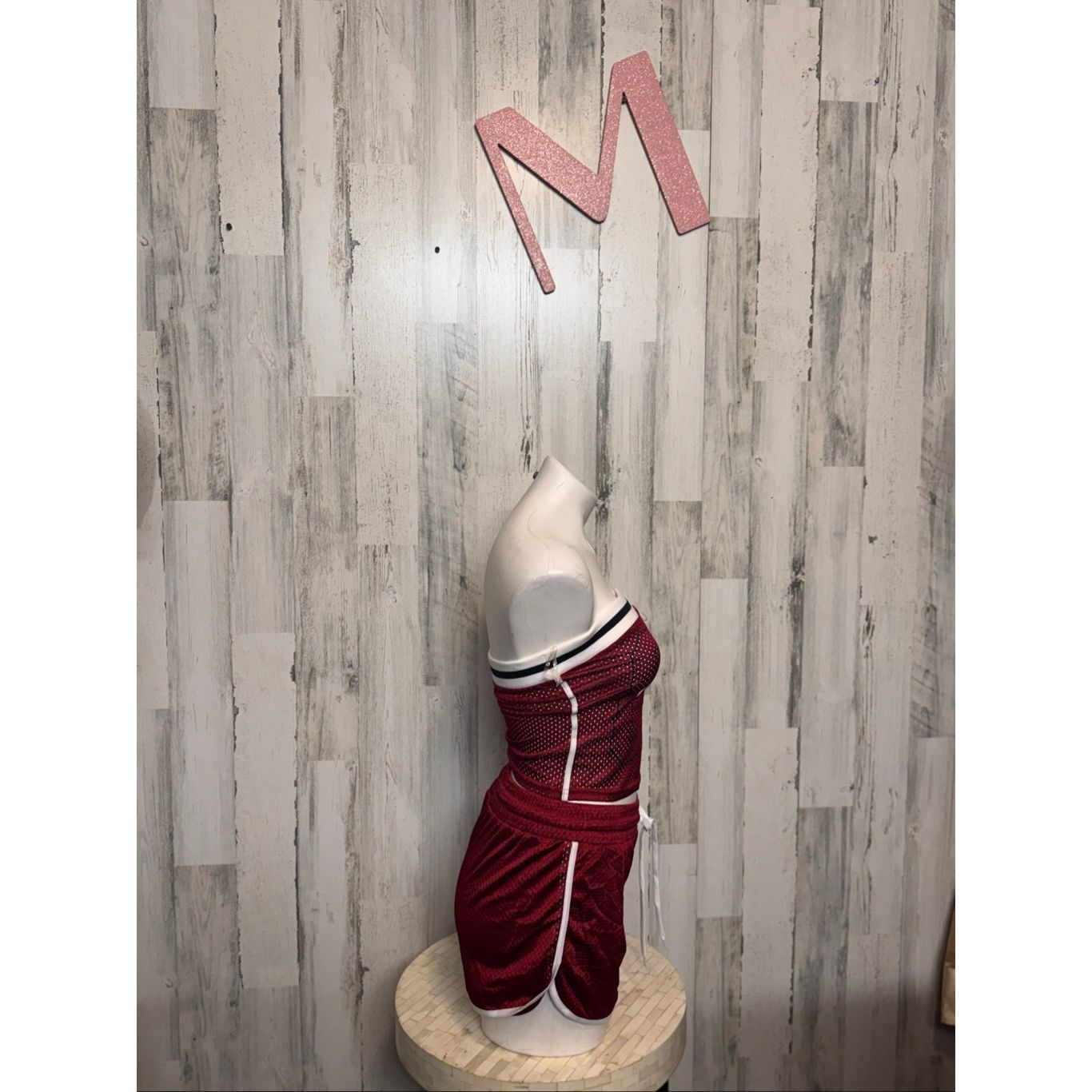 Other Derek Heart “South Beach” Red Two-Piece Tube Top & Shorts Set (Size M) Size 30" / US 8 / IT 44 - 4 Thumbnail