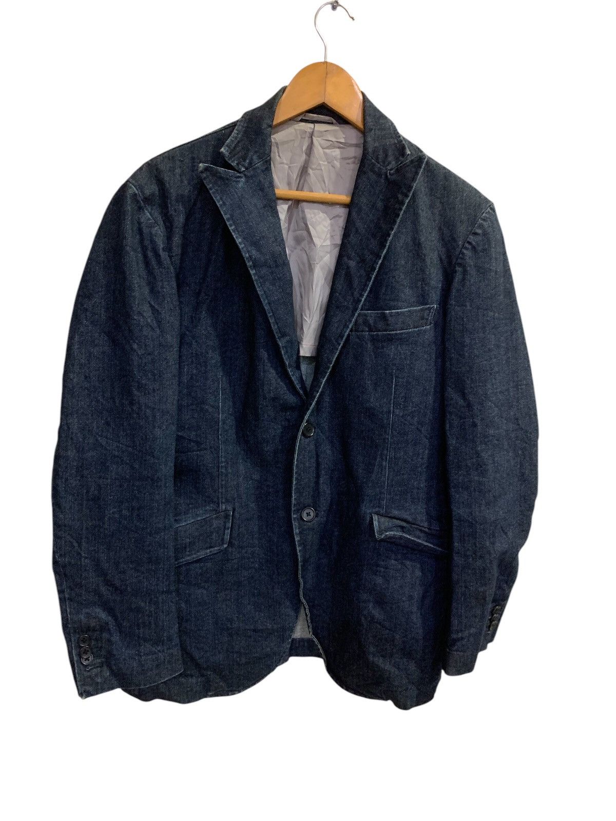 Japanese Brand Selfishness Blue Denim Jacket Size US M / EU 48-50 / 2 - 1 Thumbnail