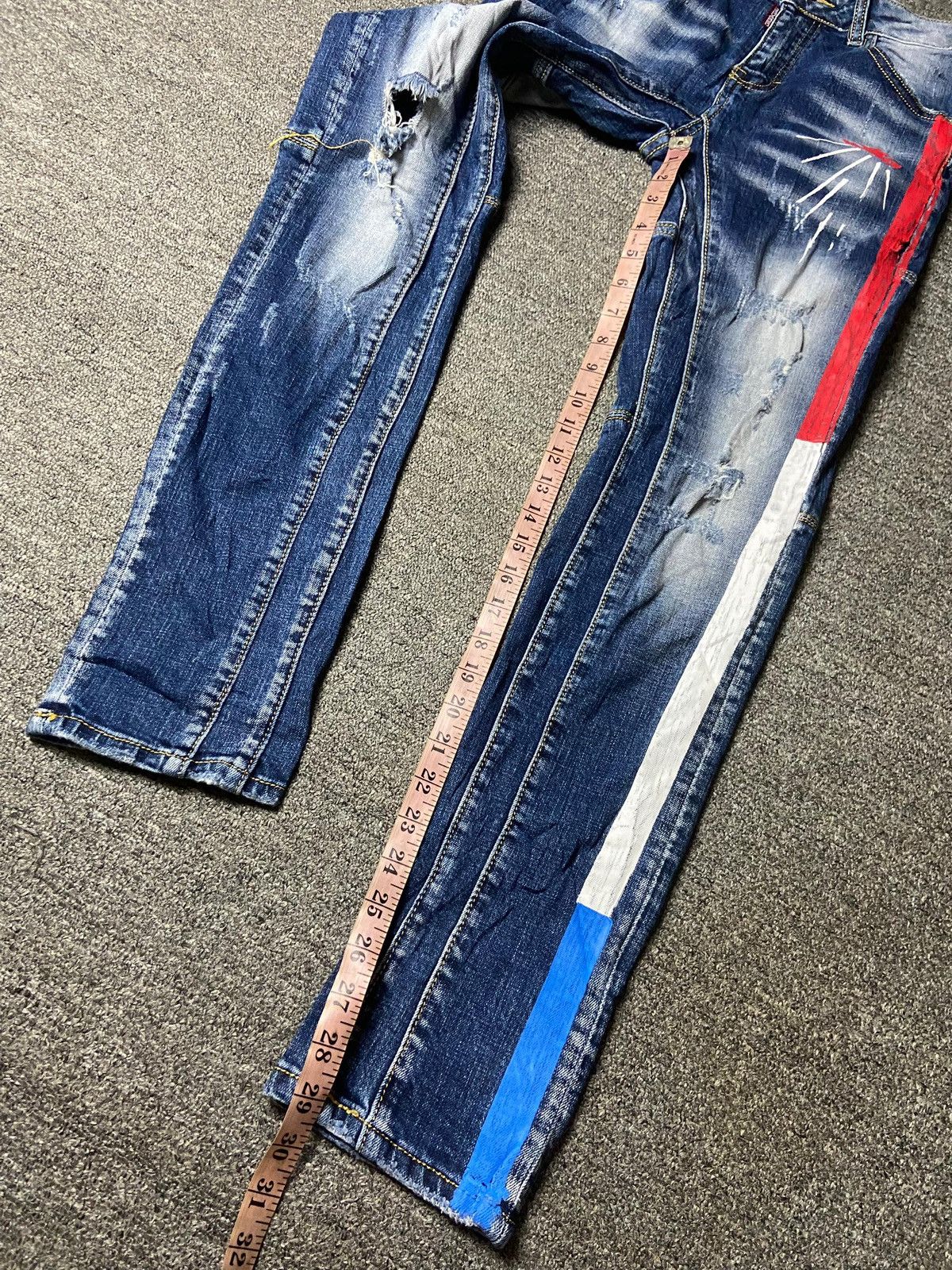 Dsquared2 Dsquared2 Canadian Distressed Ripped Skinny Jeans (171) Size US 28 / EU 44 - 7 Thumbnail