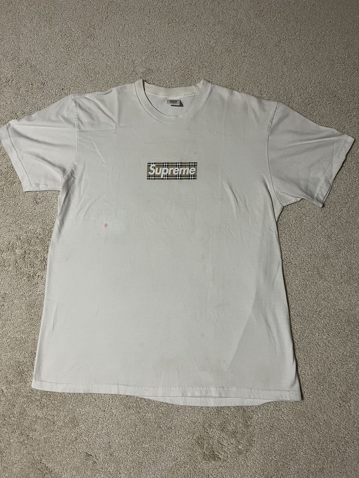 Supreme L Supreme Burberry Box Logo T-Shirt Size US L / EU 52-54 / 3 - 1 Thumbnail