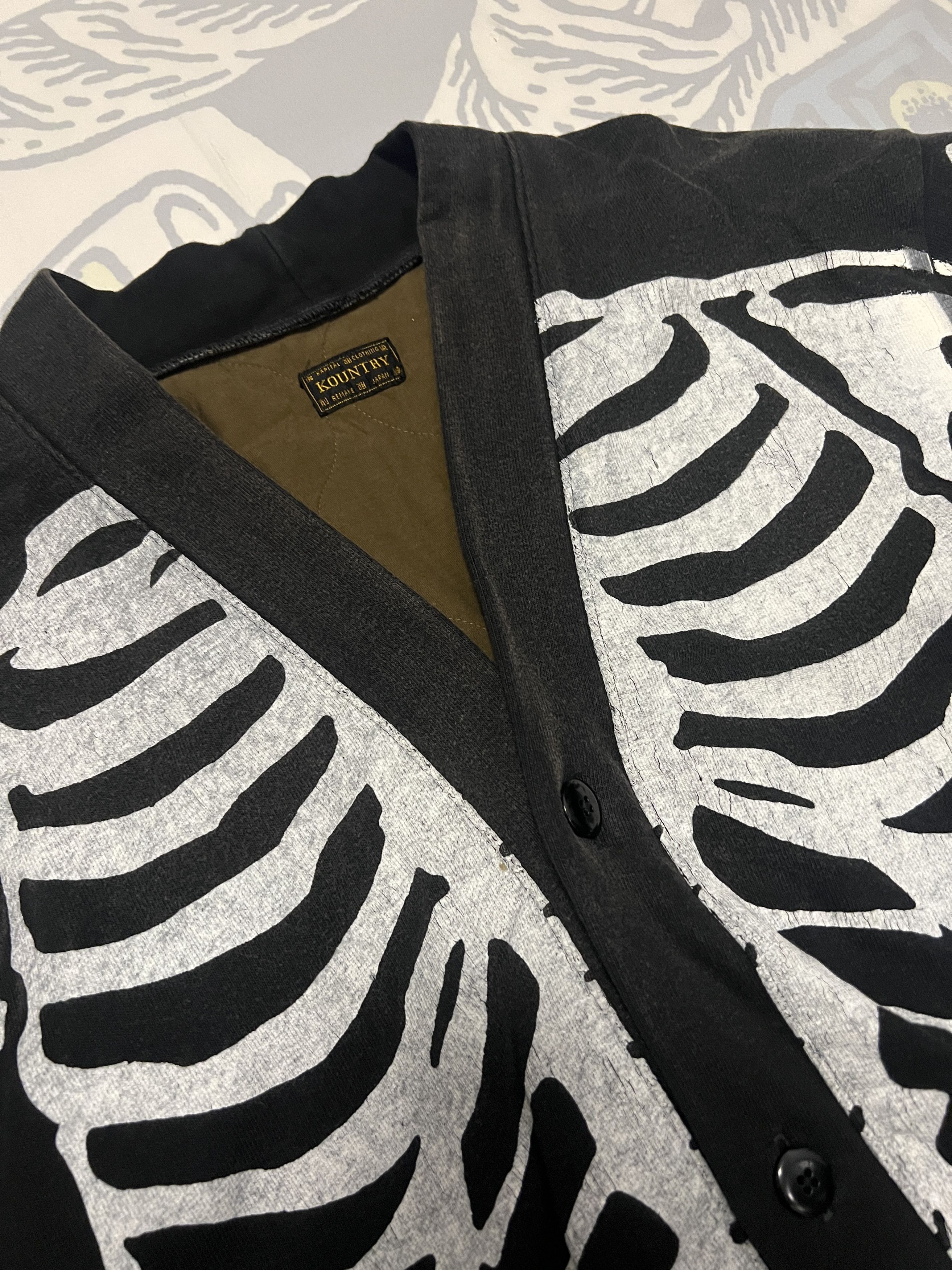Kapital Kountry Kapital Quilted Bone Print Hoodie Cardigan Size US L / EU 52-54 / 3 - 3 Thumbnail