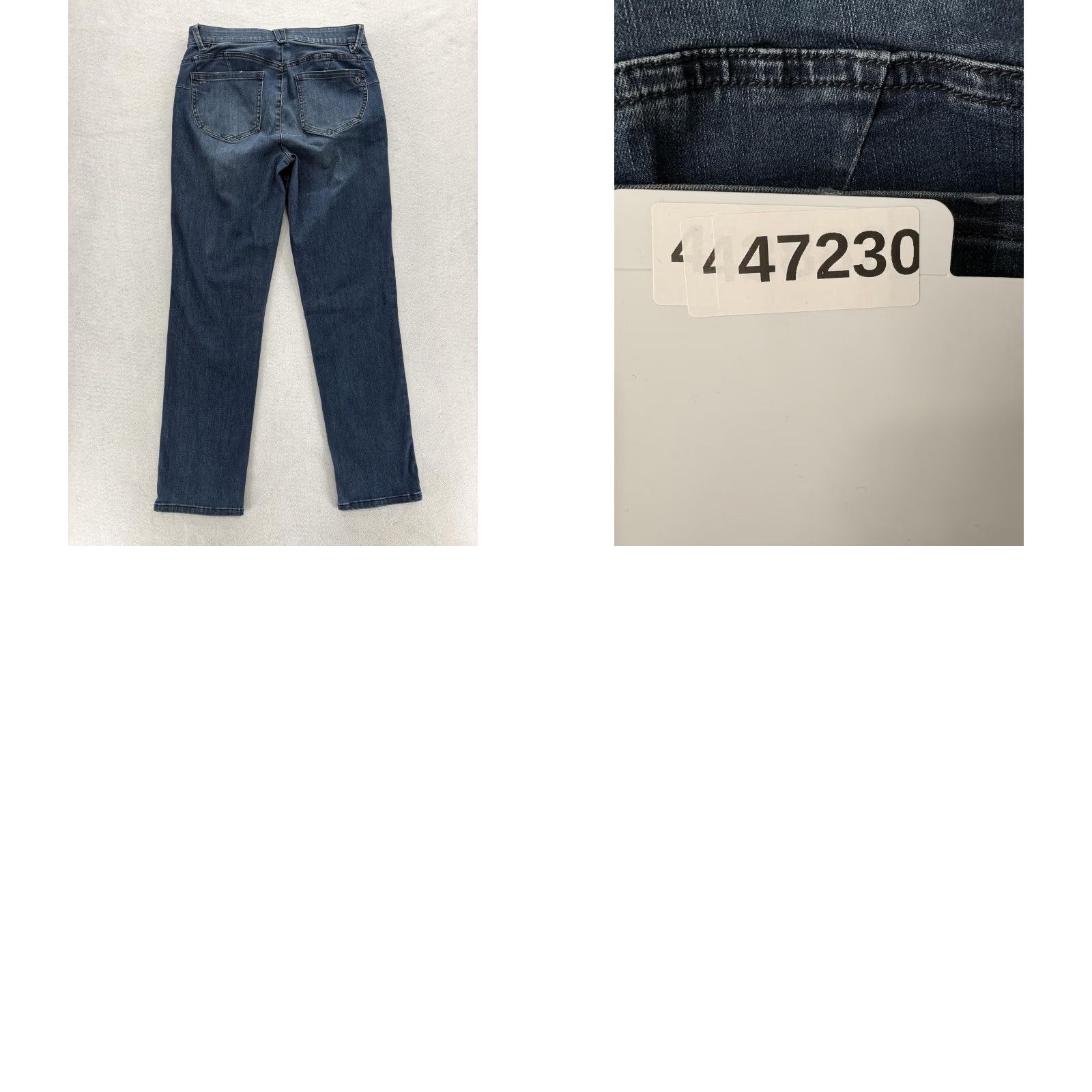 Vintage Democracy Ab Solution Jeans Womens 8 Blue Mid Rise Straight Stretch Denim Pants Size 30" / US 8 / IT 44 - 9 Thumbnail