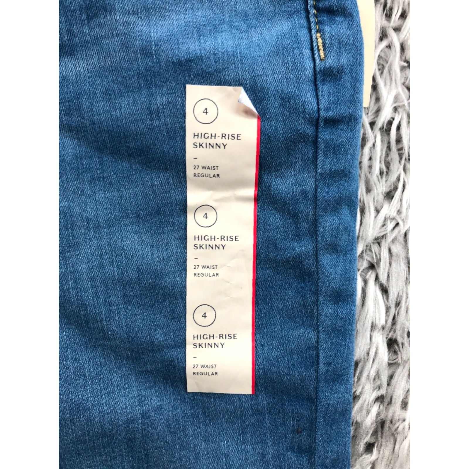 Vintage Universal Thread Jeans Skinny 4 Womens High Rise Dark Blue Denim 5-Pocket Stretch Regular Cut Tapered? Size 27" / US 4 / IT 40 - 5 Thumbnail