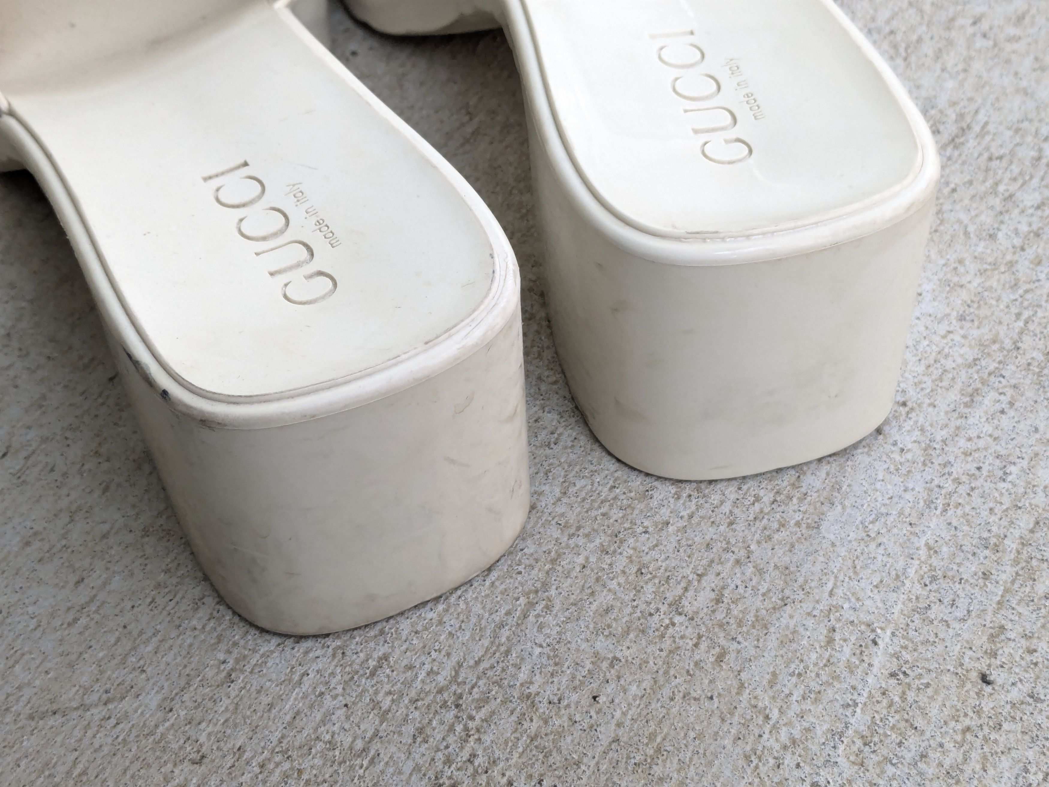 Gucci Gucci Heels Platform Rubber White Block 9 Size US 9 / IT 39 - 13 Thumbnail
