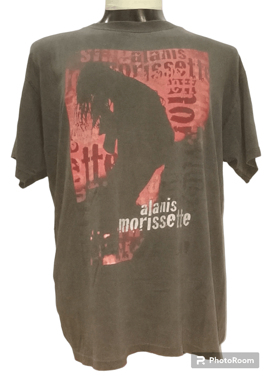 Band Tees × Vintage VINTAGE 90S ALANIS MORISSETTE SHIRT Size US XL / EU 56 / 4 - 2 Thumbnail
