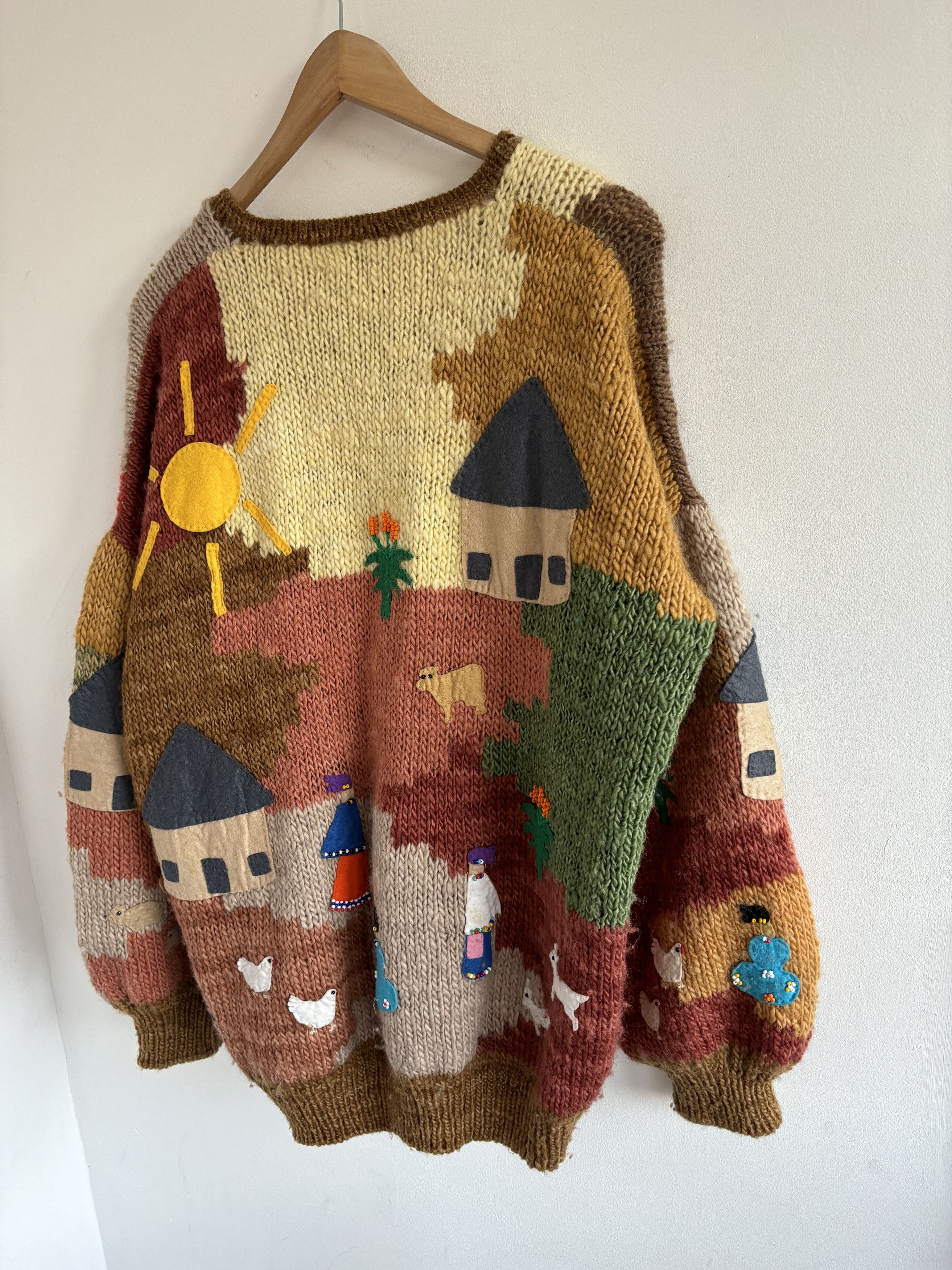Handmade Handmade Carlaine Creations Patchwork Knit Boxy Cardigan Size US M / EU 48-50 / 2 - 16 Thumbnail