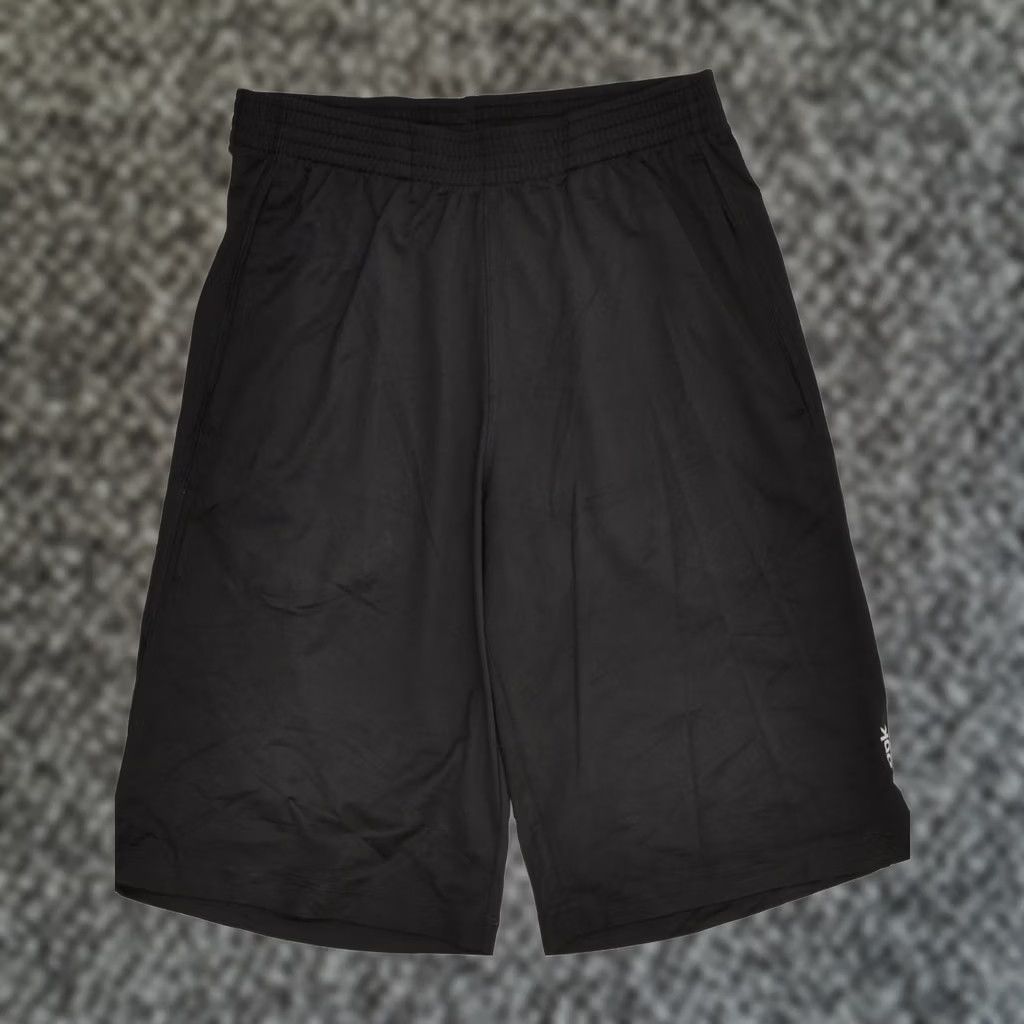 Reebok REEBOK Mens Sport Shorts Small Black Polyester Size US 29 - 1 Thumbnail