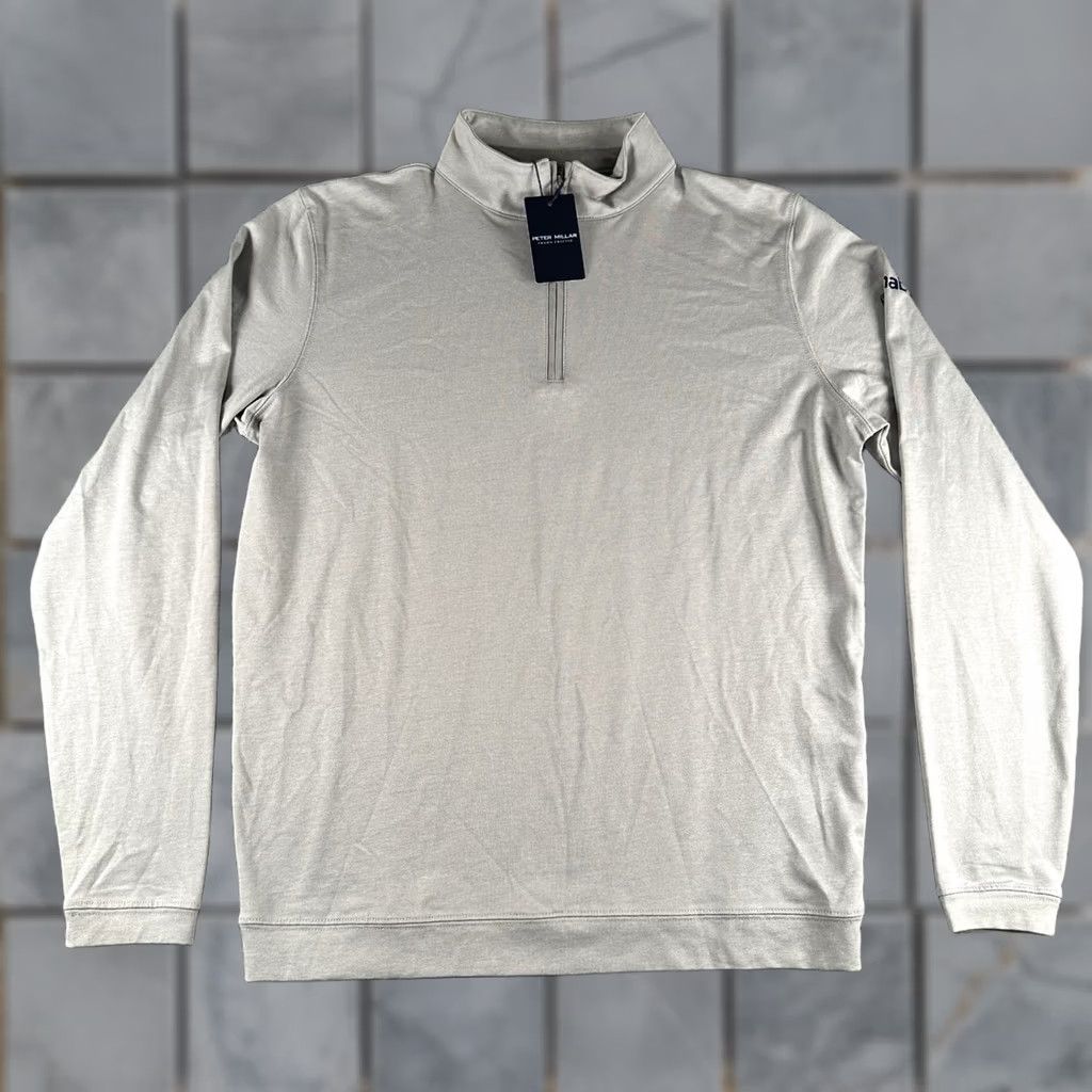 Peter Millar Peter Millar Crown Crafted Pullover Mens M Quarter Zip Light Gray Golf NWT Size US M / EU 48-50 / 2 - 1 Thumbnail