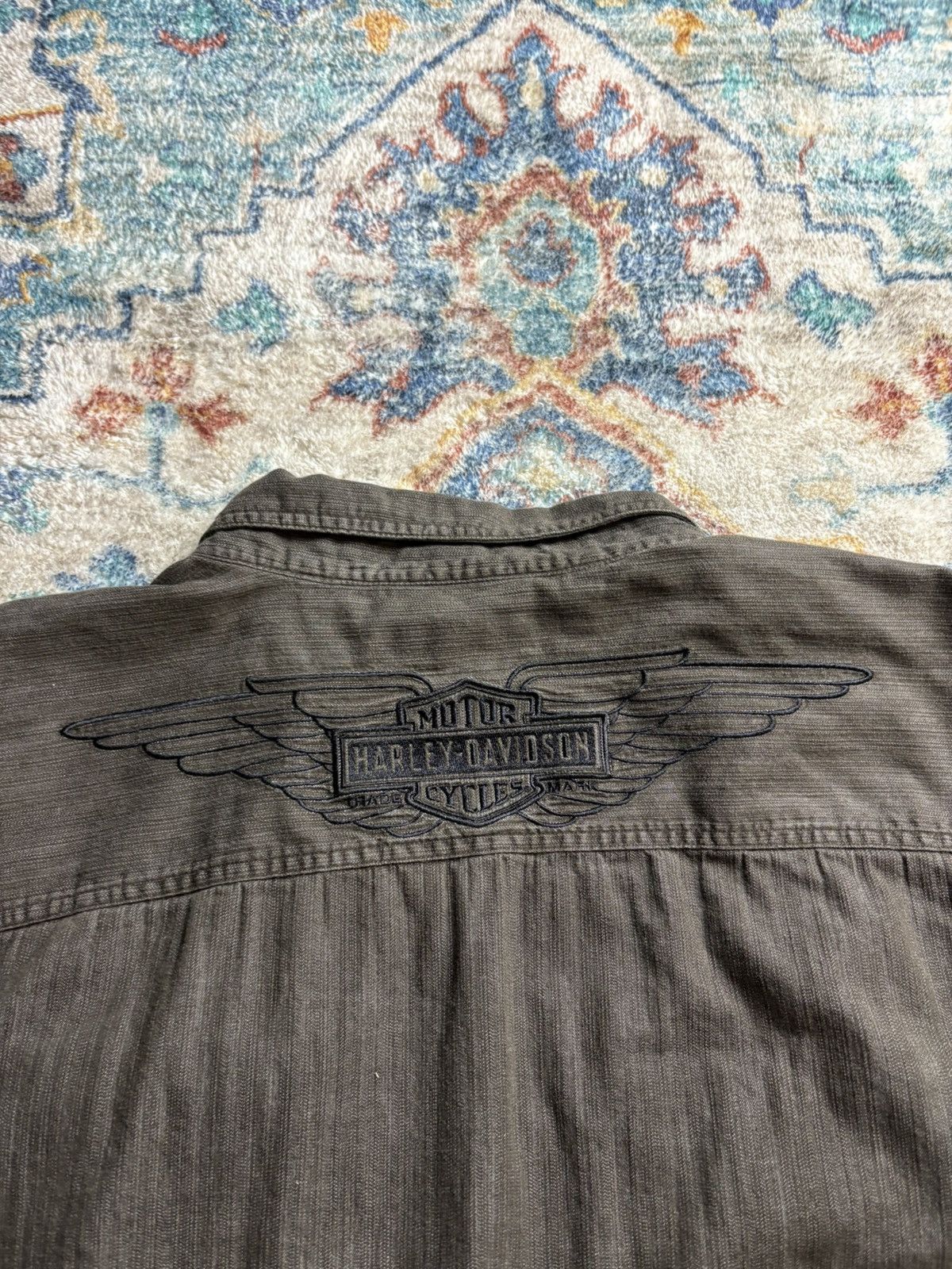 Harley Davidson Vintage Harley Davidson Spellout Logo Button-up Shirt Size US XL / EU 56 / 4 - 8 Thumbnail