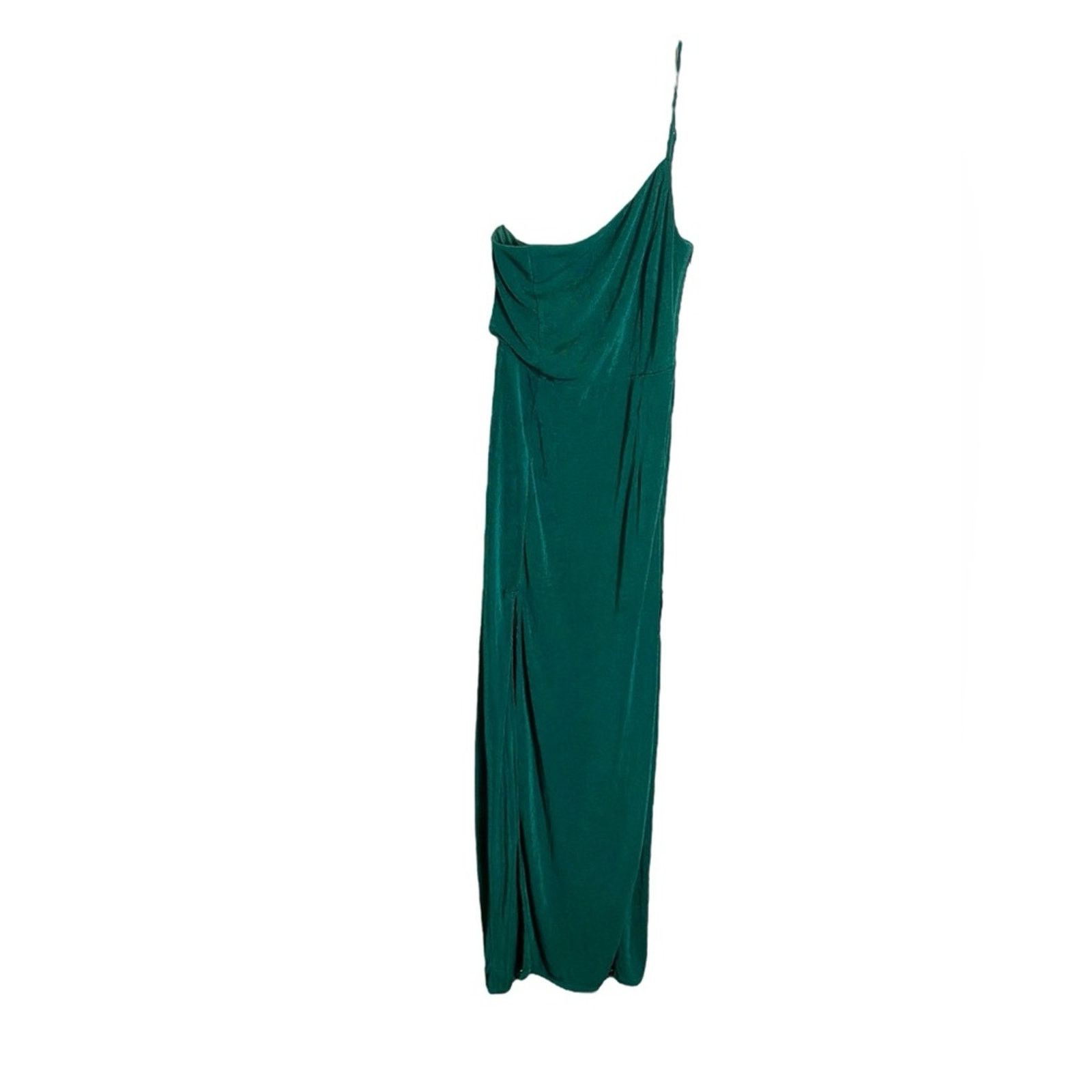 Other Desirable Charm Emerald Green One-Shoulder Maxi Dress Lulus Size S / US 4 / IT 40 - 2 Thumbnail