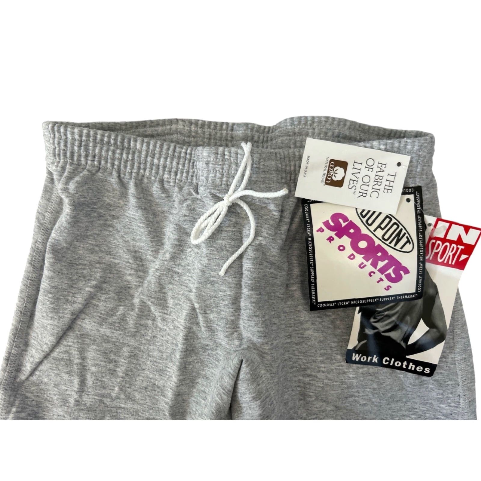Vintage VINTAGE in sport Athletic Shorts Mens M Gray 90s Deadstock NWT Made in USA Athletic Mens Shorts 90s In Sport Gray NWT Deadstock USA Size US 31 - 5 Thumbnail