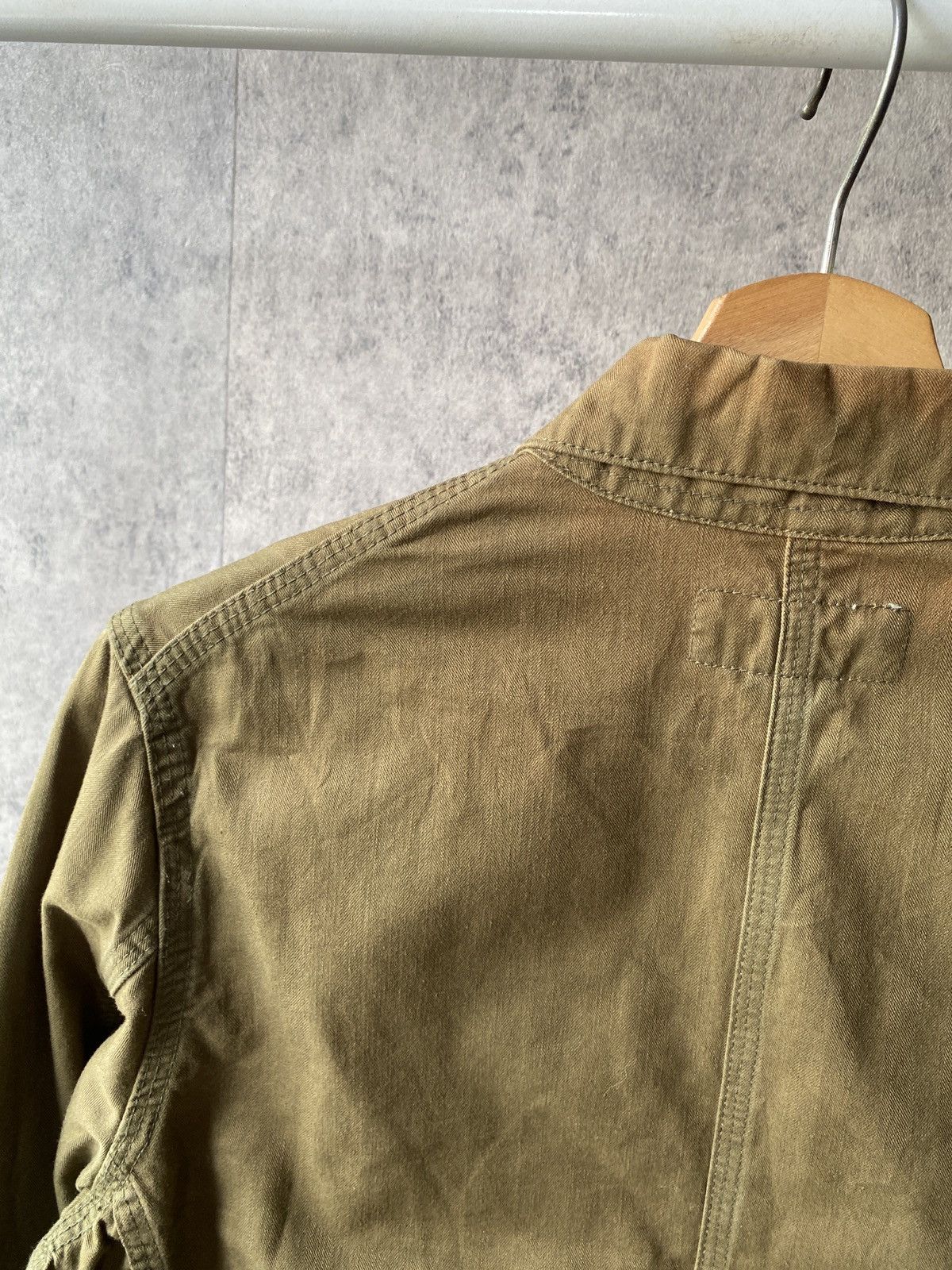 Sassafras Sassafras Japan Olive Green Sunfaded Button Jacket Size US M / EU 48-50 / 2 - 13 Thumbnail