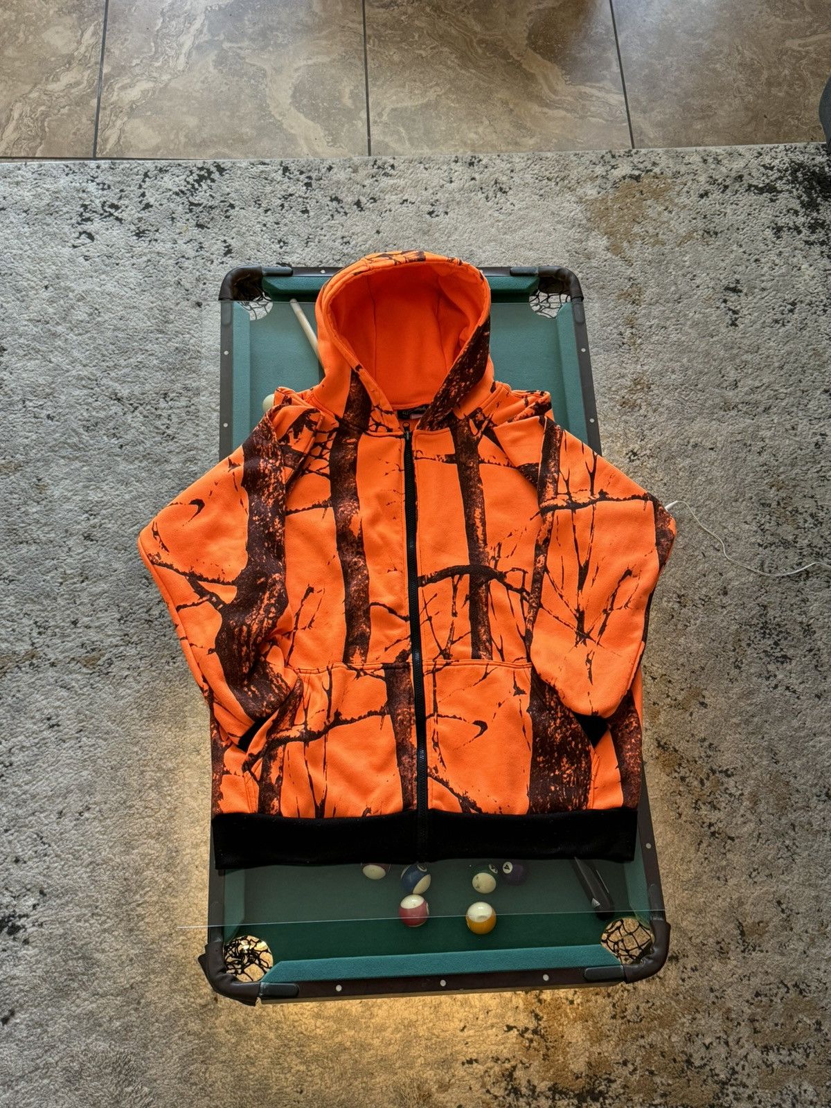 Vintage Orange Camo Zip Up Hoodie Sz L Size US L / EU 52-54 / 3 - 1 Thumbnail