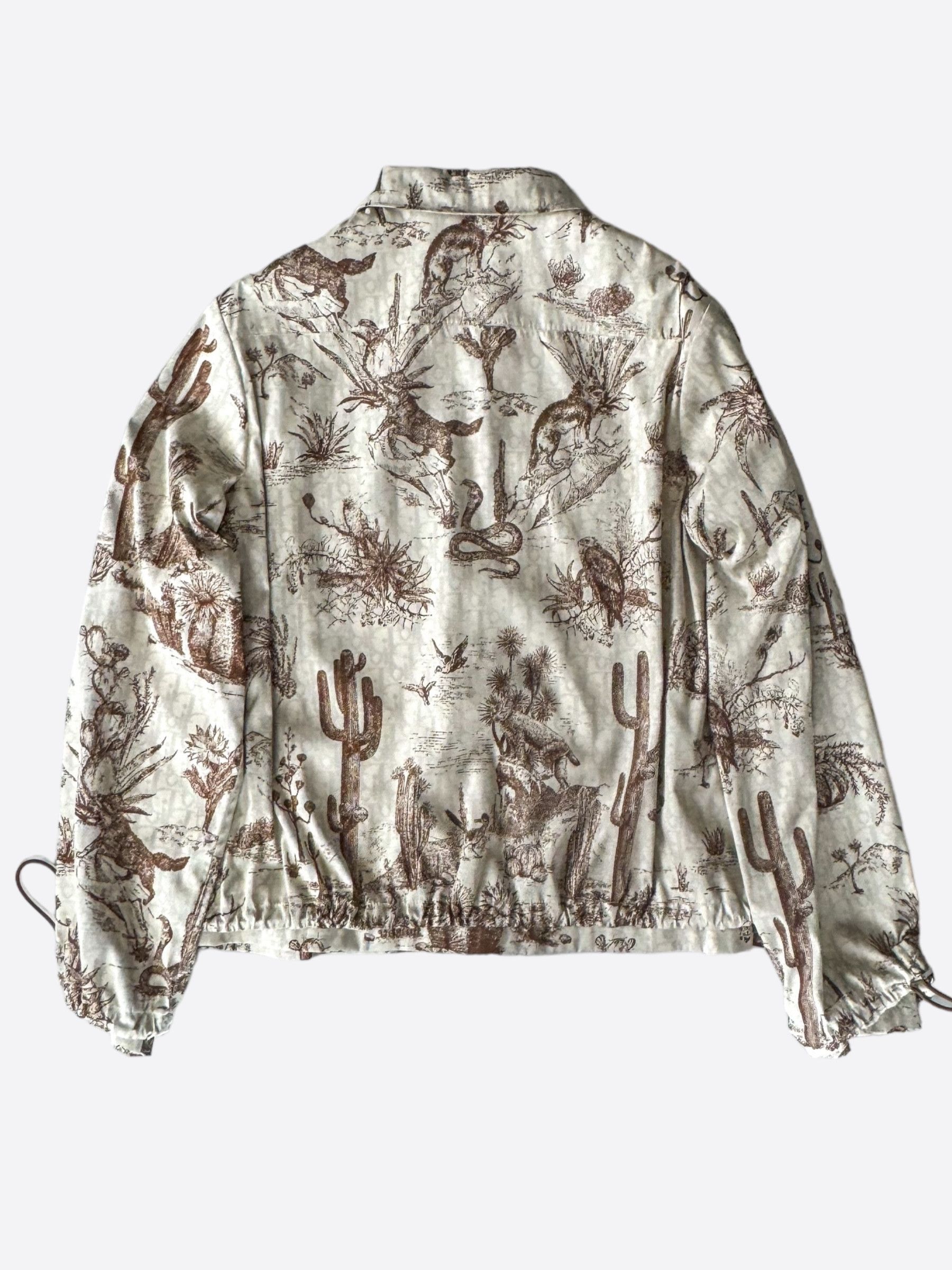 Dior × Travis Scott Dior Cactus Jack Brown & White Oblique Jacket Size US M / EU 48-50 / 2 - 2 Thumbnail