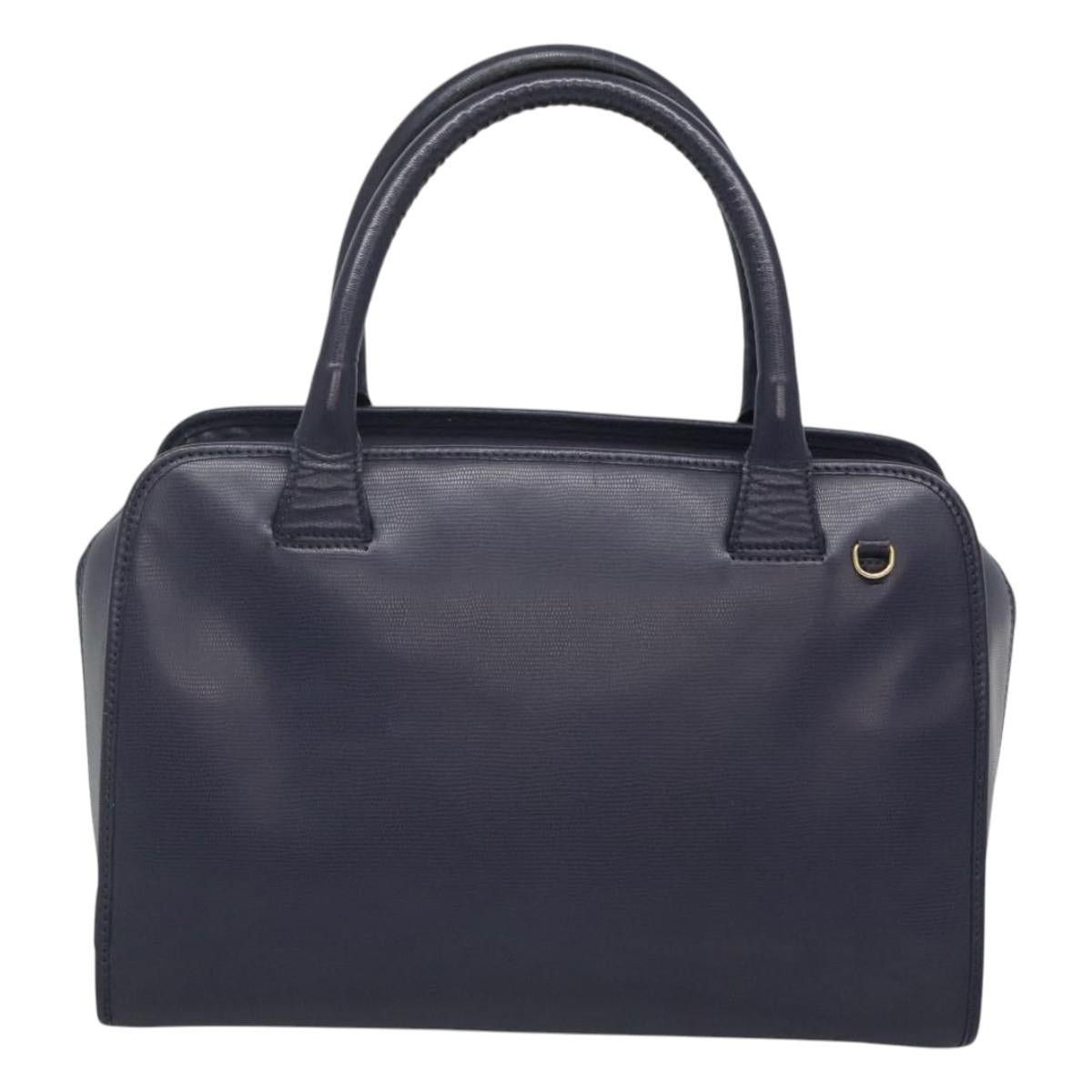 Celine CELINE Hand Bag Leather Blue Gold Size ONE SIZE - 3 Thumbnail