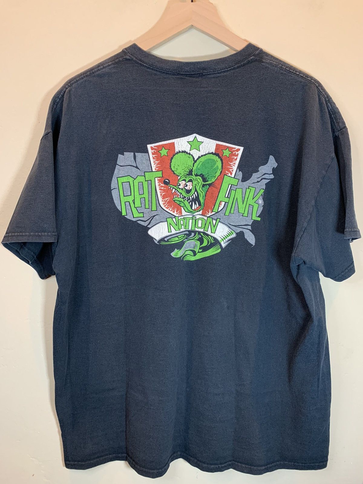 Vintage *RARE* Vintage Rat Fink Nation Ed Big Daddy Roth Art T-Shirt Size US L / EU 52-54 / 3 - 1 Thumbnail