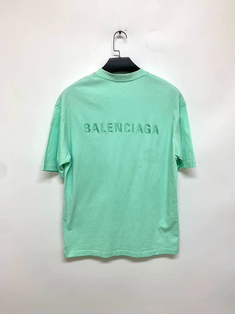 Balenciaga Balenciaga Mint Green Short Sleeves Size US XS / EU 42 / 0 - 2 Thumbnail