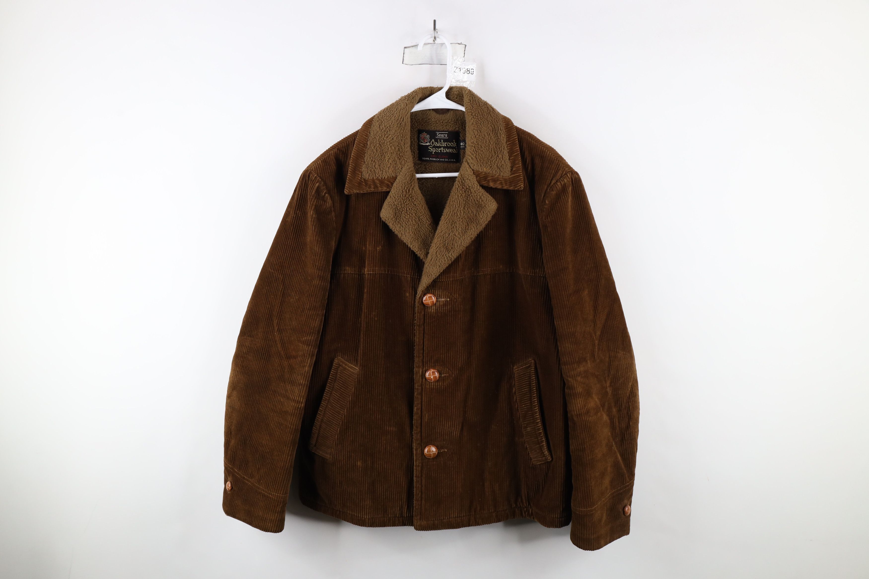 Vintage Vintage 60s 70s Streetwear Fleece Lined Corduroy Jacket USA Size US L / EU 52-54 / 3 - 1 Thumbnail