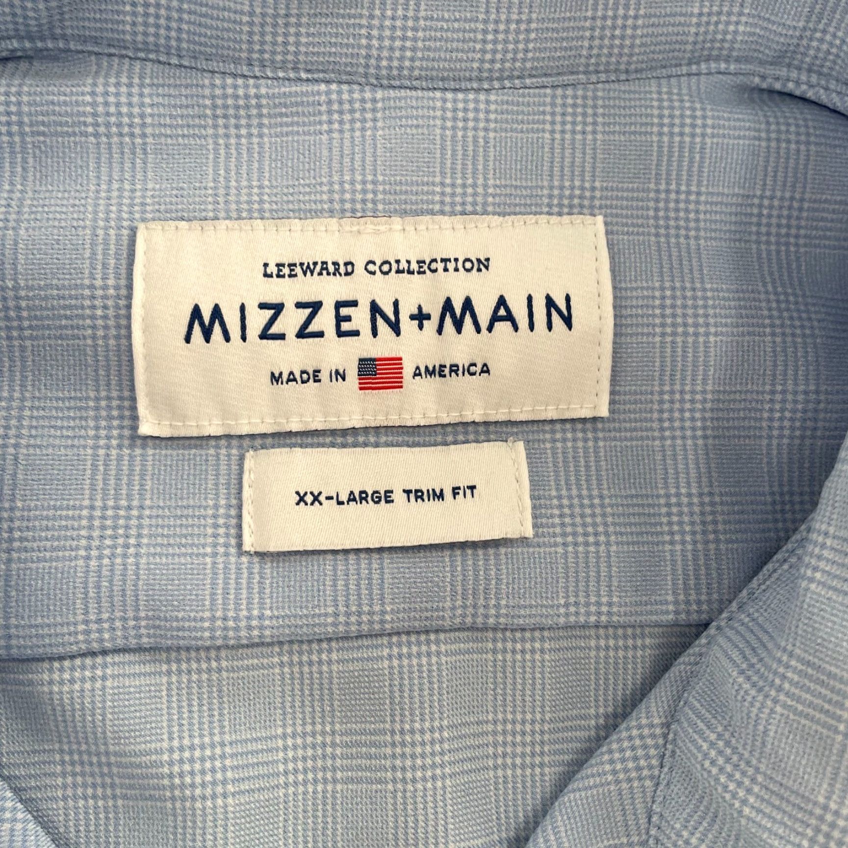 Mizzen+Main Mizzen+Main Shirt Adult Blue Button-Up 2XL 2XL XXL Men's Regular Classic Designer Modern Leeward Performance Stretch Button Up Size US XXL / EU 58 / 5 - 5 Thumbnail