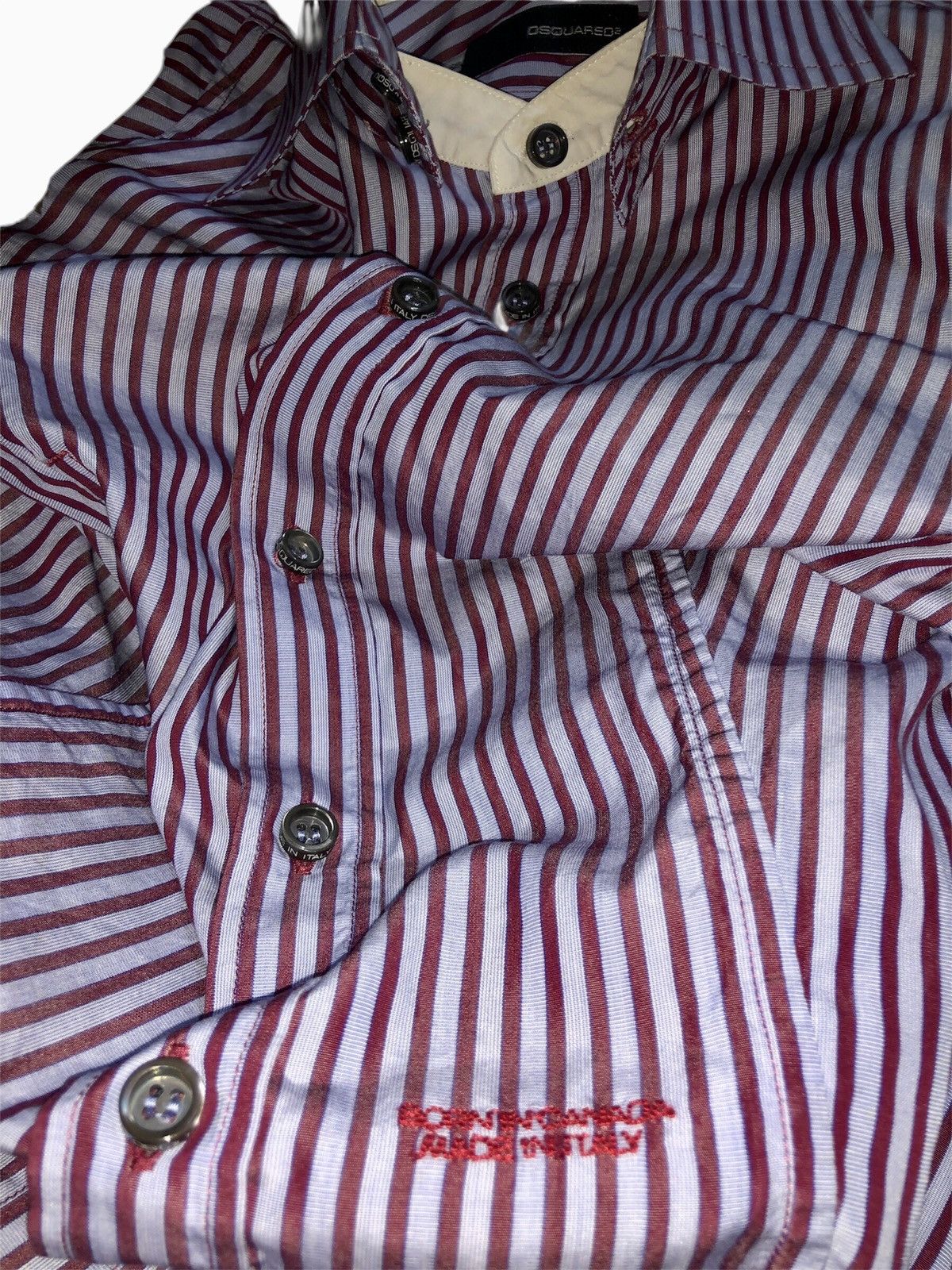 Designer × Dsquared2 DSQUARED2 BUTTON UP SHIRT BURN IN CANADA MADE IN ITLY Size S / US 4 / IT 40 - 1 Thumbnail