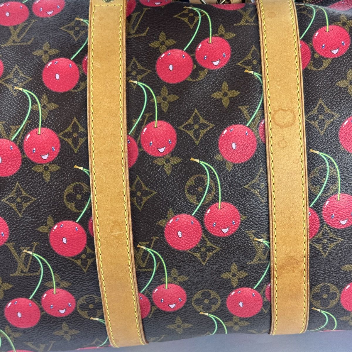 Louis Vuitton × Takashi Murakami 2005 CERISES CHERRY MONOGRAM 45 KEEPALL DUFFLE BAG Size ONE SIZE - 10 Thumbnail