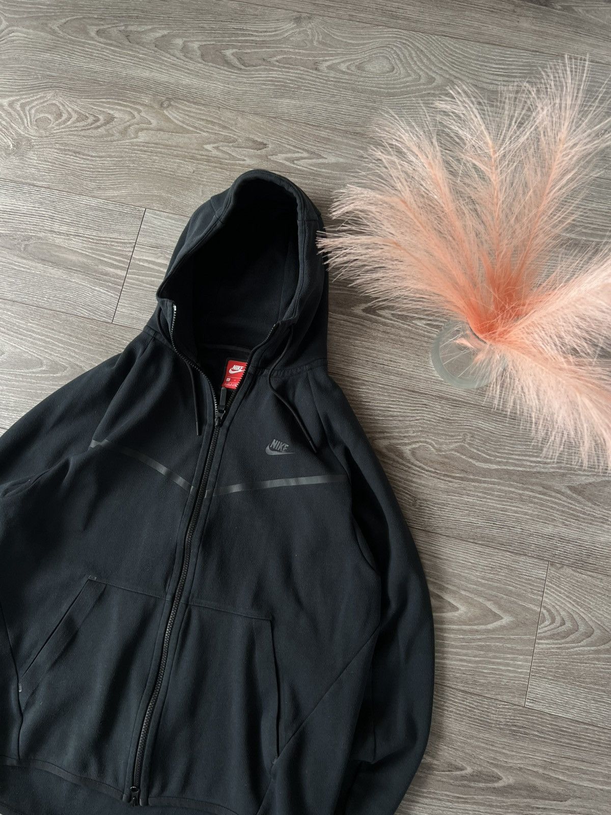 Designer × Nike ‼️Nike Tech Fleece Triple Black Windrunner Zip Hoodie‼️ Size US L / EU 52-54 / 3 - 10 Thumbnail