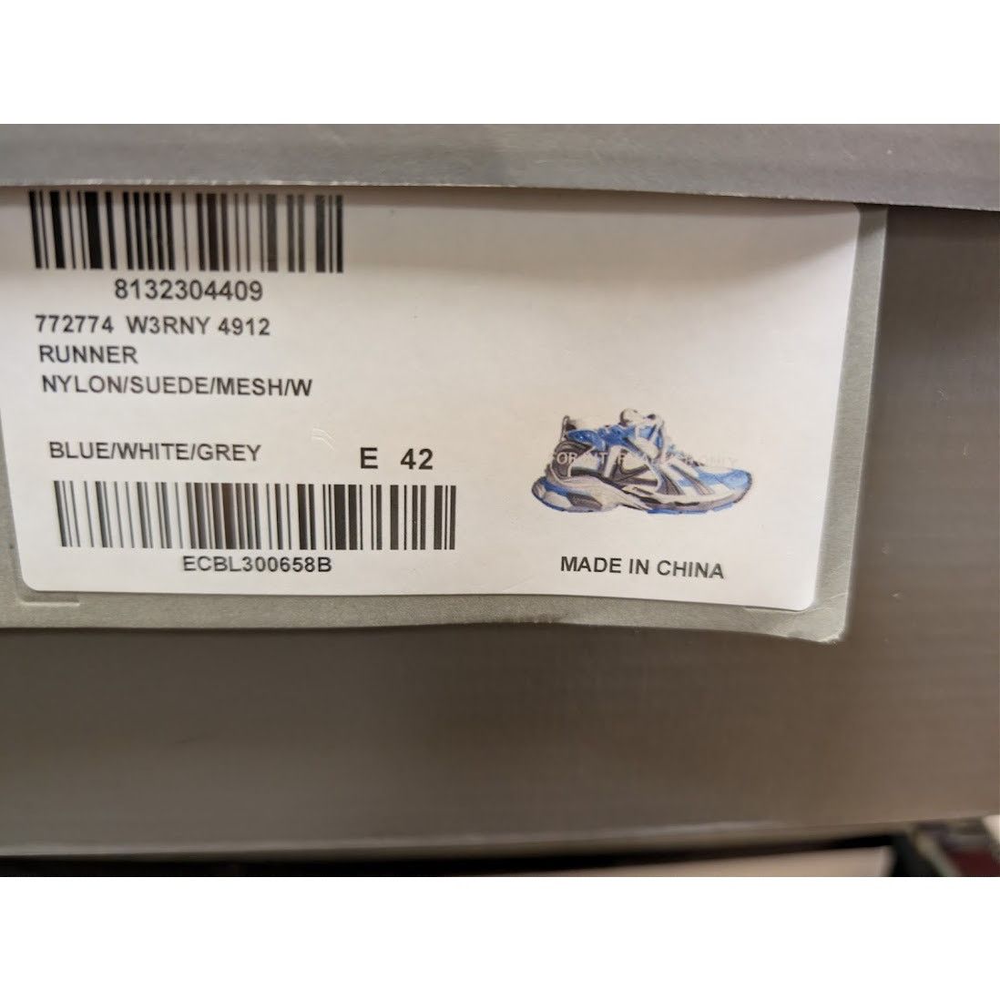 Balenciaga o1rshd1 Q:2 / Nylon Suede Mesh Runner Sneakers in Multicolor Size US 9 / EU 42 - 19 Thumbnail