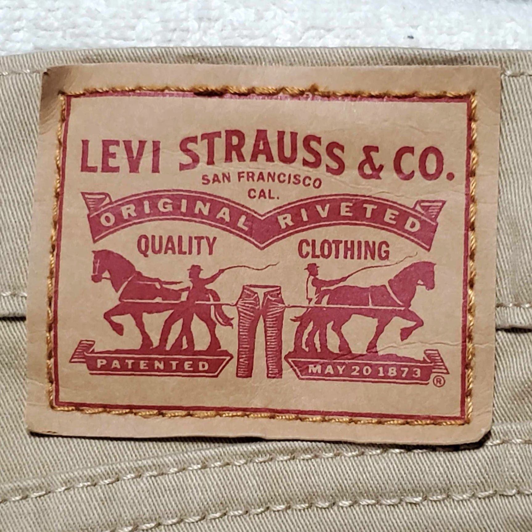 Levi's Levi's Womens Boyfriend Chino Pants Brown 33 38 x 26 Regular Womens Size 24" / US 00 / IT 34 - 3 Thumbnail
